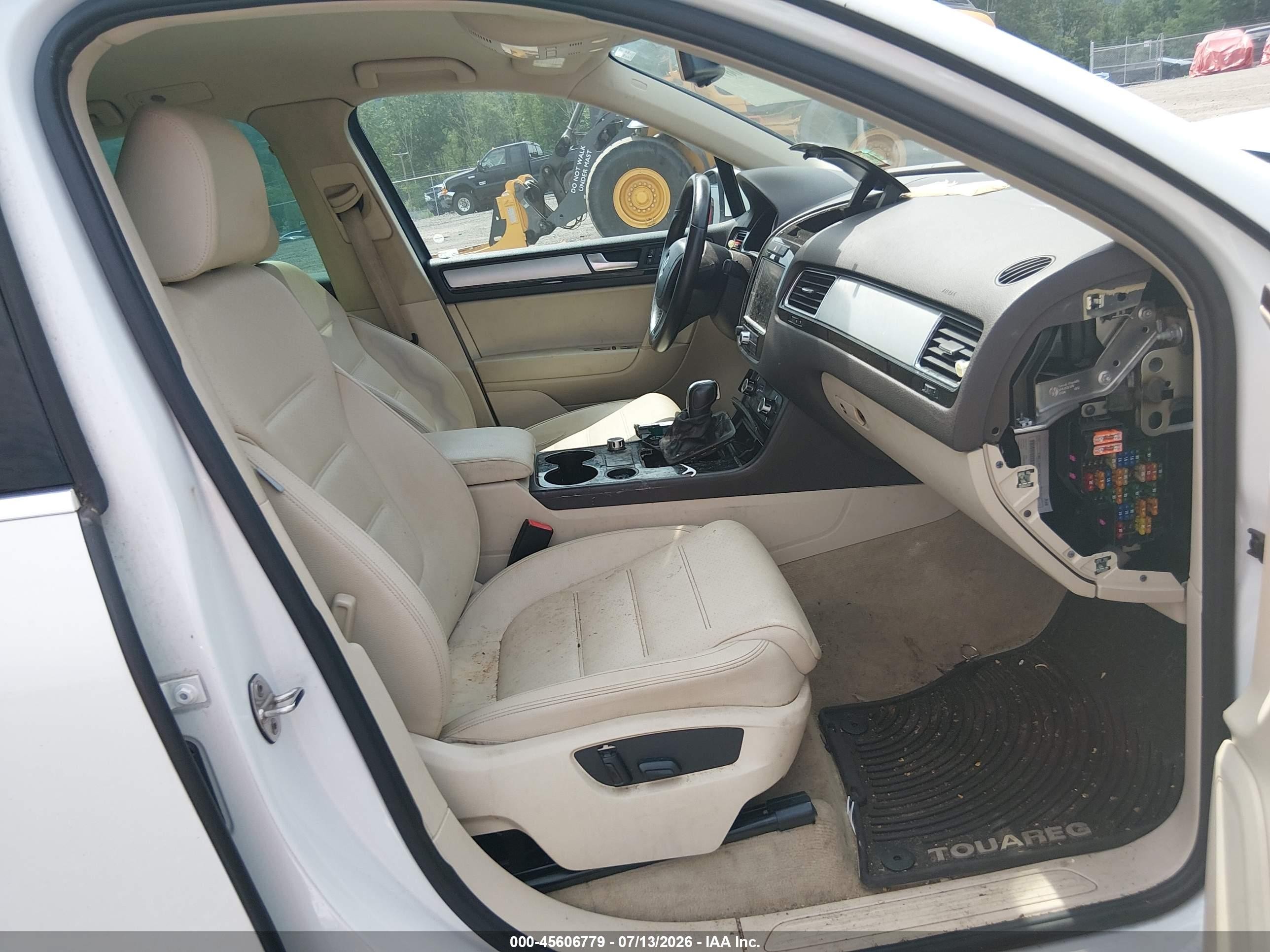 2013 Volkswagen Touareg Vr6 Sport White vin: WVGEF9BPXDD004828