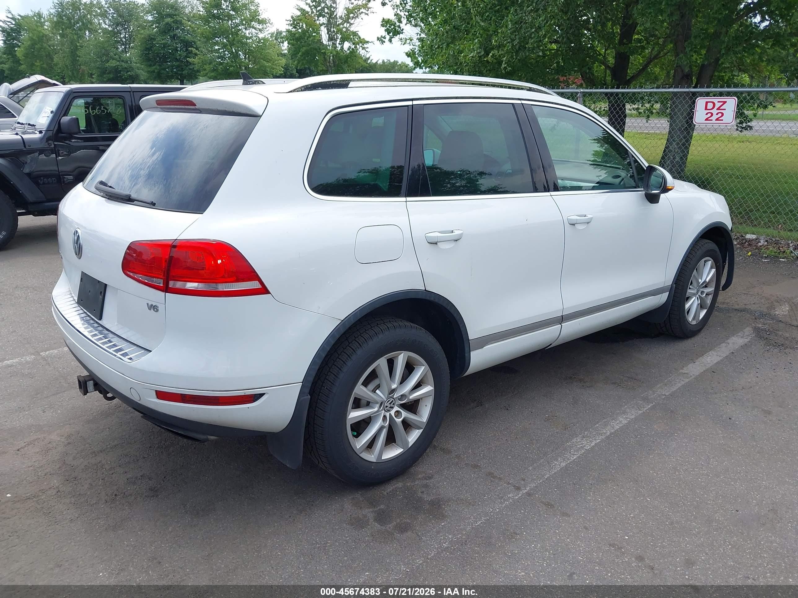 2013 Volkswagen Touareg Vr6 Sport White vin: WVGEF9BPXDD013206