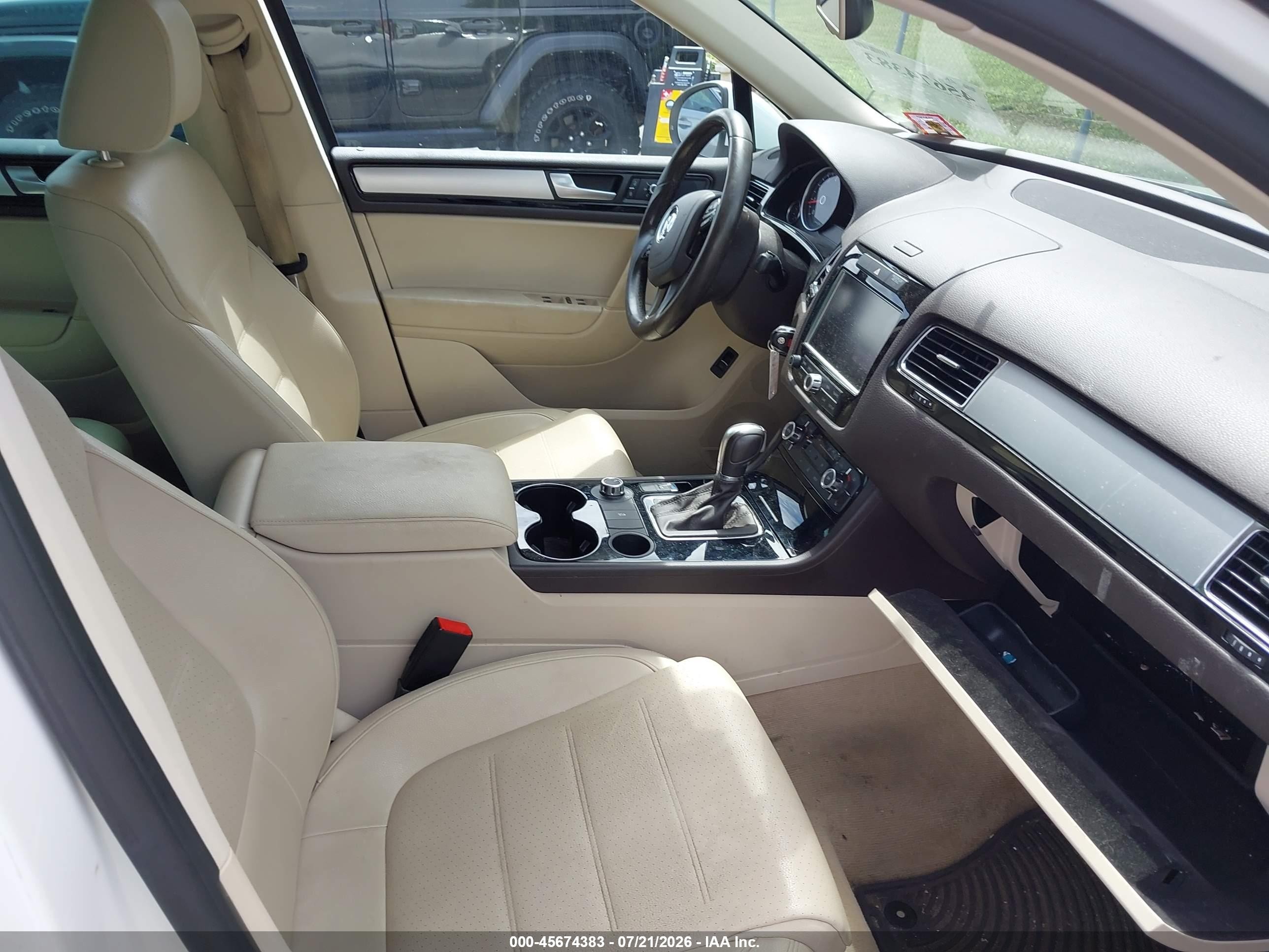 2013 Volkswagen Touareg Vr6 Sport White vin: WVGEF9BPXDD013206