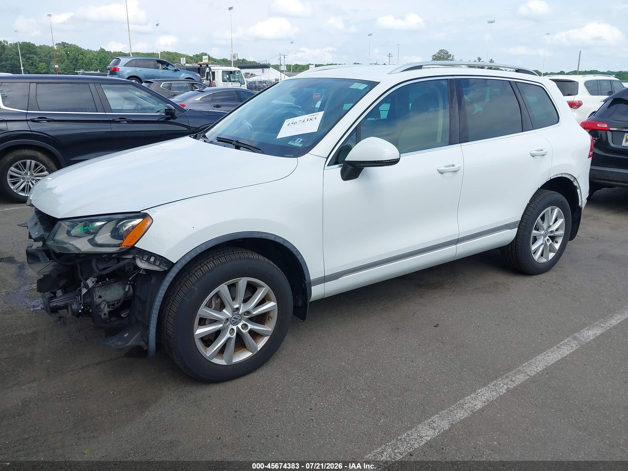 2013 Volkswagen Touareg Vr6 Sport White vin: WVGEF9BPXDD013206