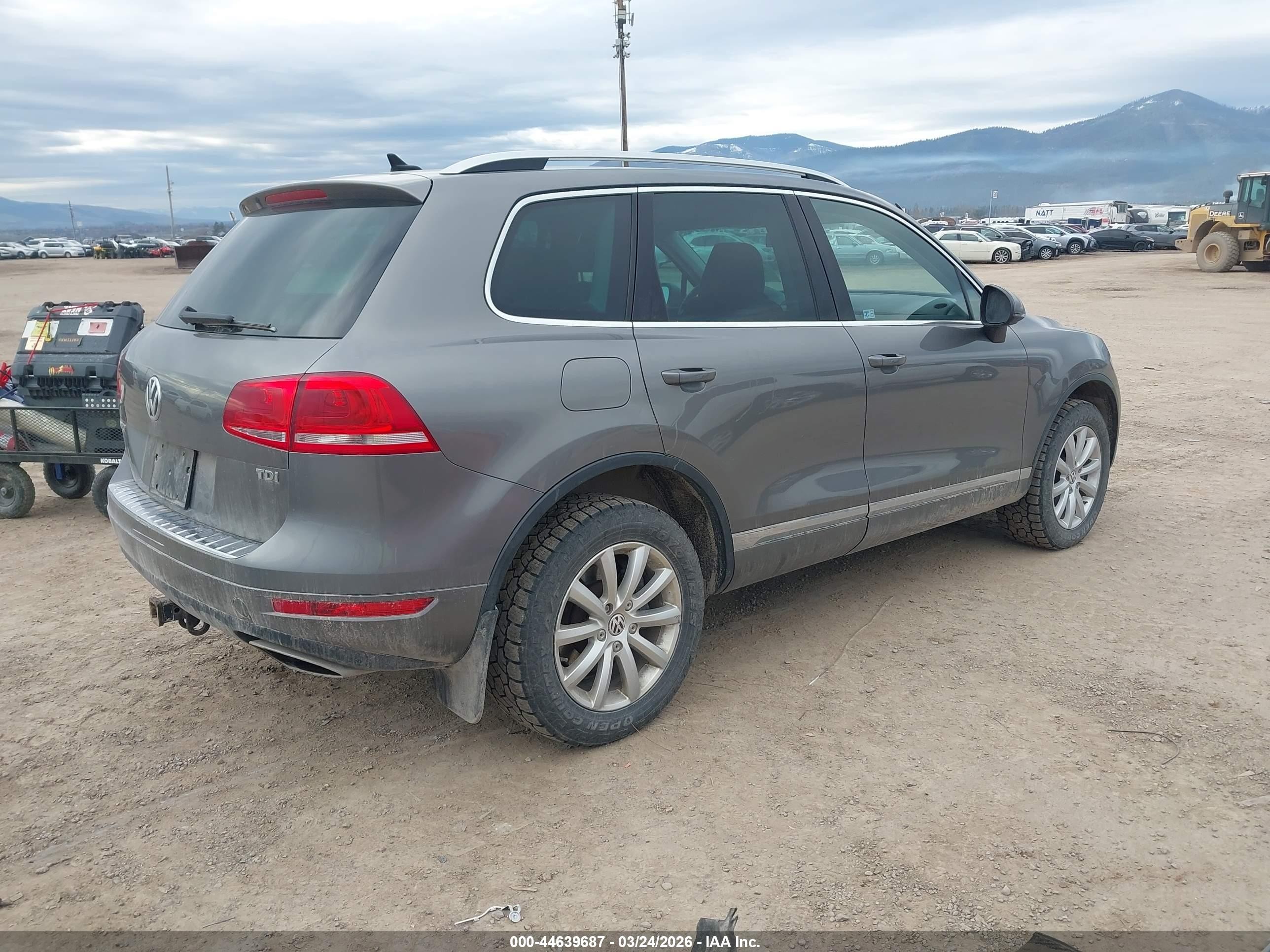 2012 Volkswagen Touareg Tdi Sport Gray vin: WVGEK9BP0CD006274