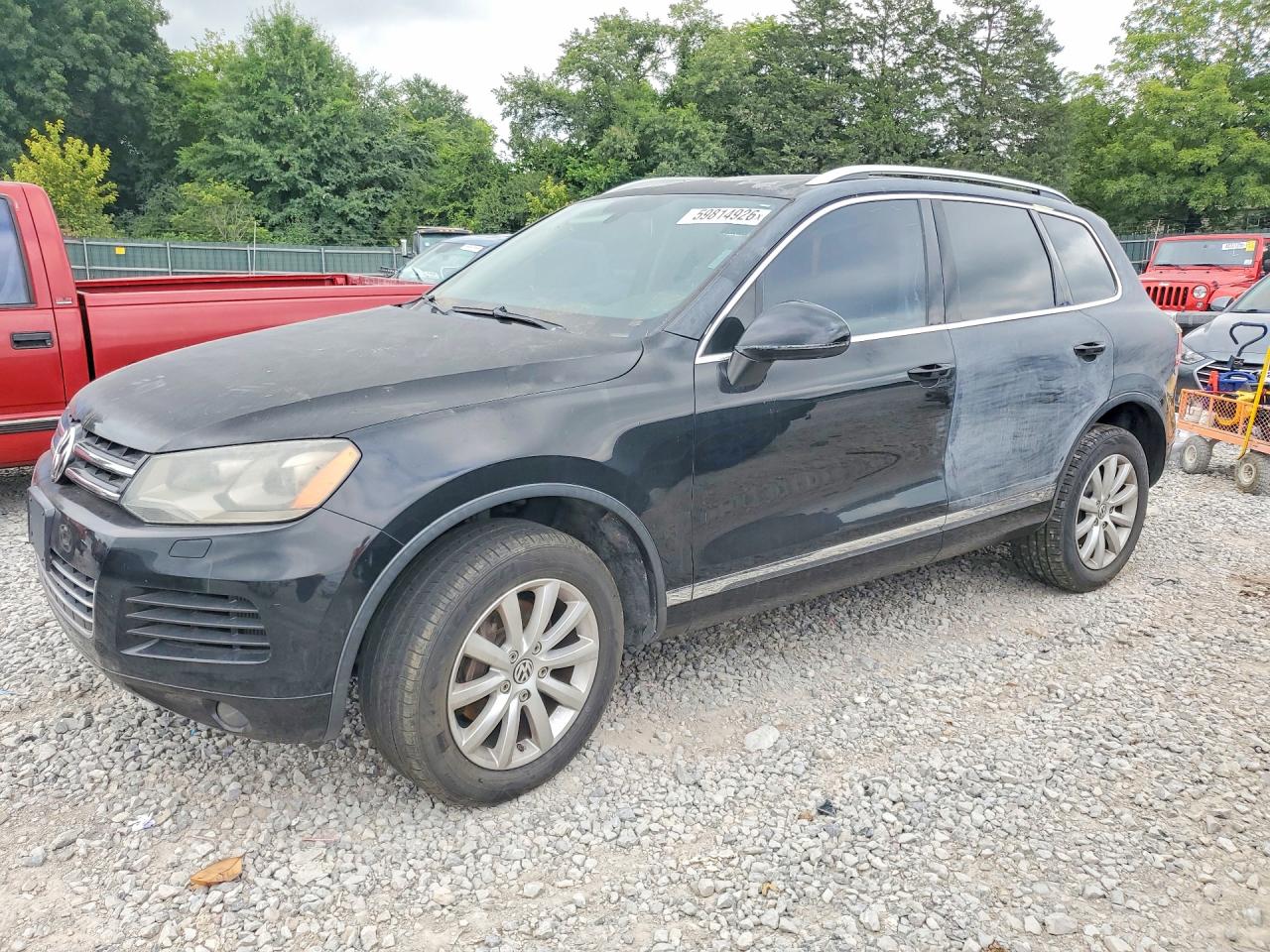 2012 Volkswagen Touareg V6 Tdi Black vin: WVGEK9BP3CD006883