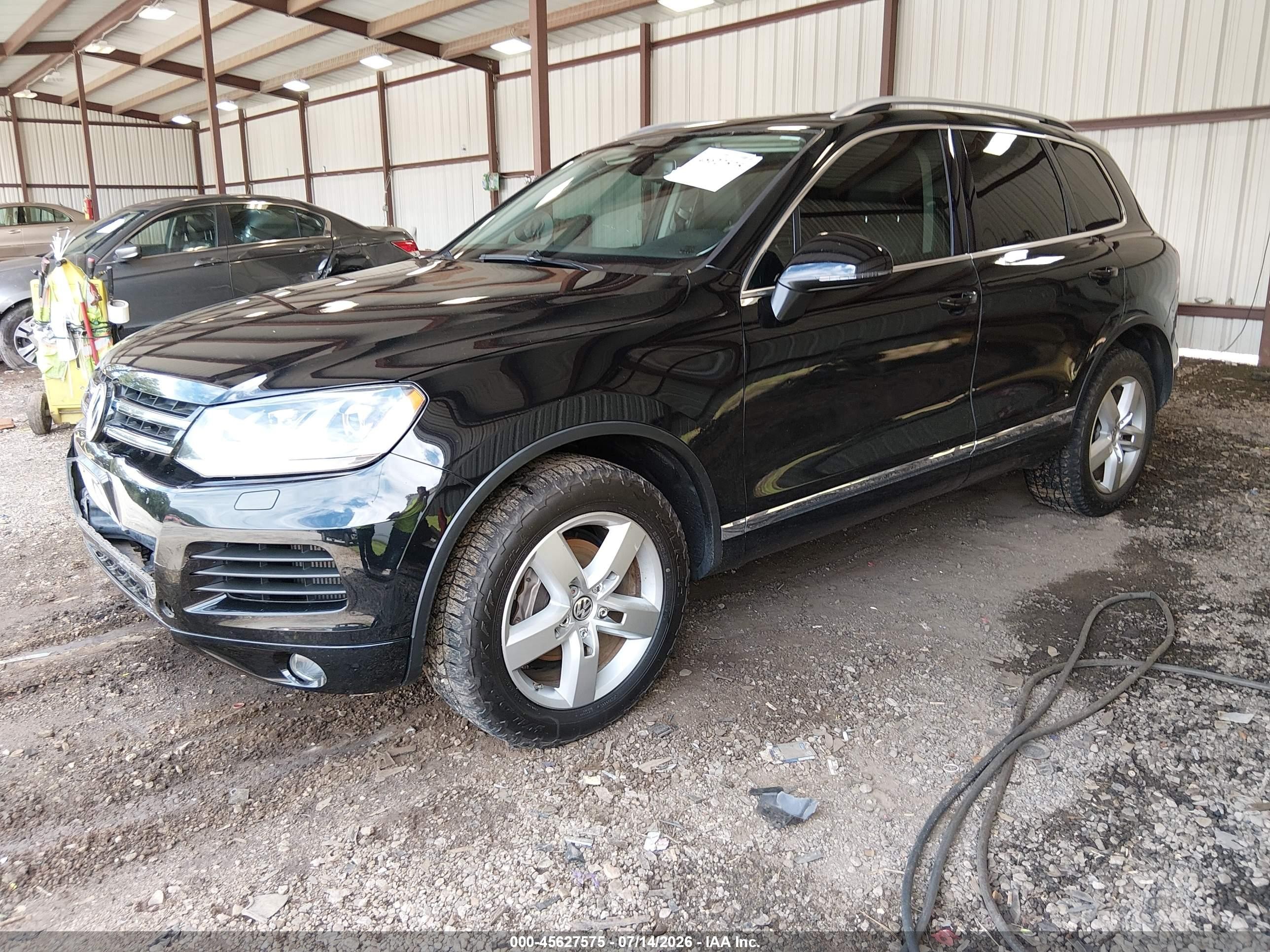2012 Volkswagen Touareg Tdi Lux Black vin: WVGEK9BP4CD012126