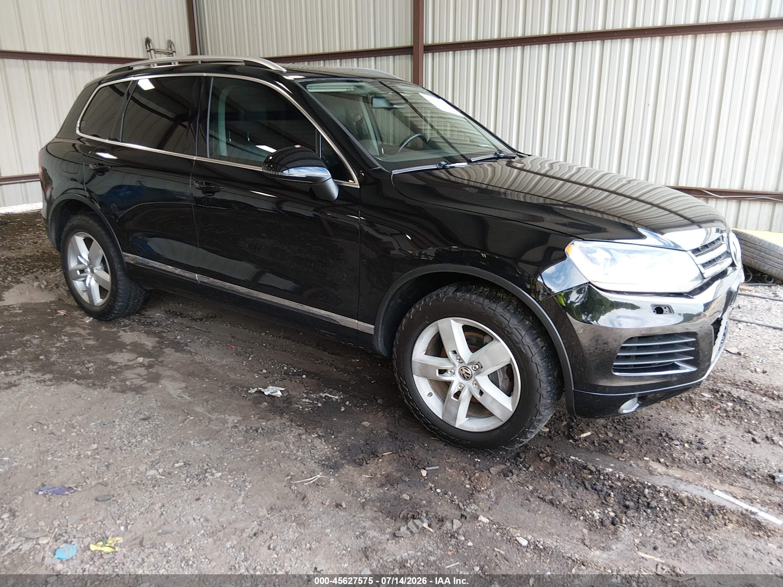 2012 Volkswagen Touareg Tdi Lux Black vin: WVGEK9BP4CD012126