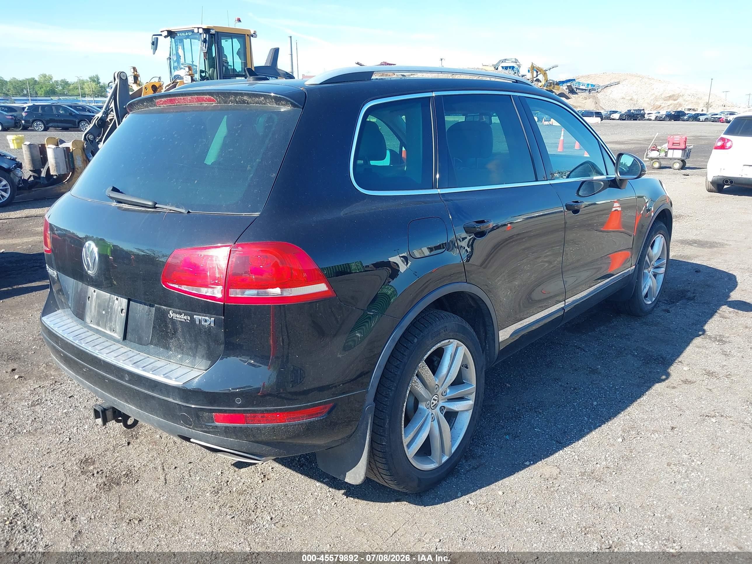 2012 Volkswagen Touareg Tdi Executive Black vin: WVGEK9BP6CD006568