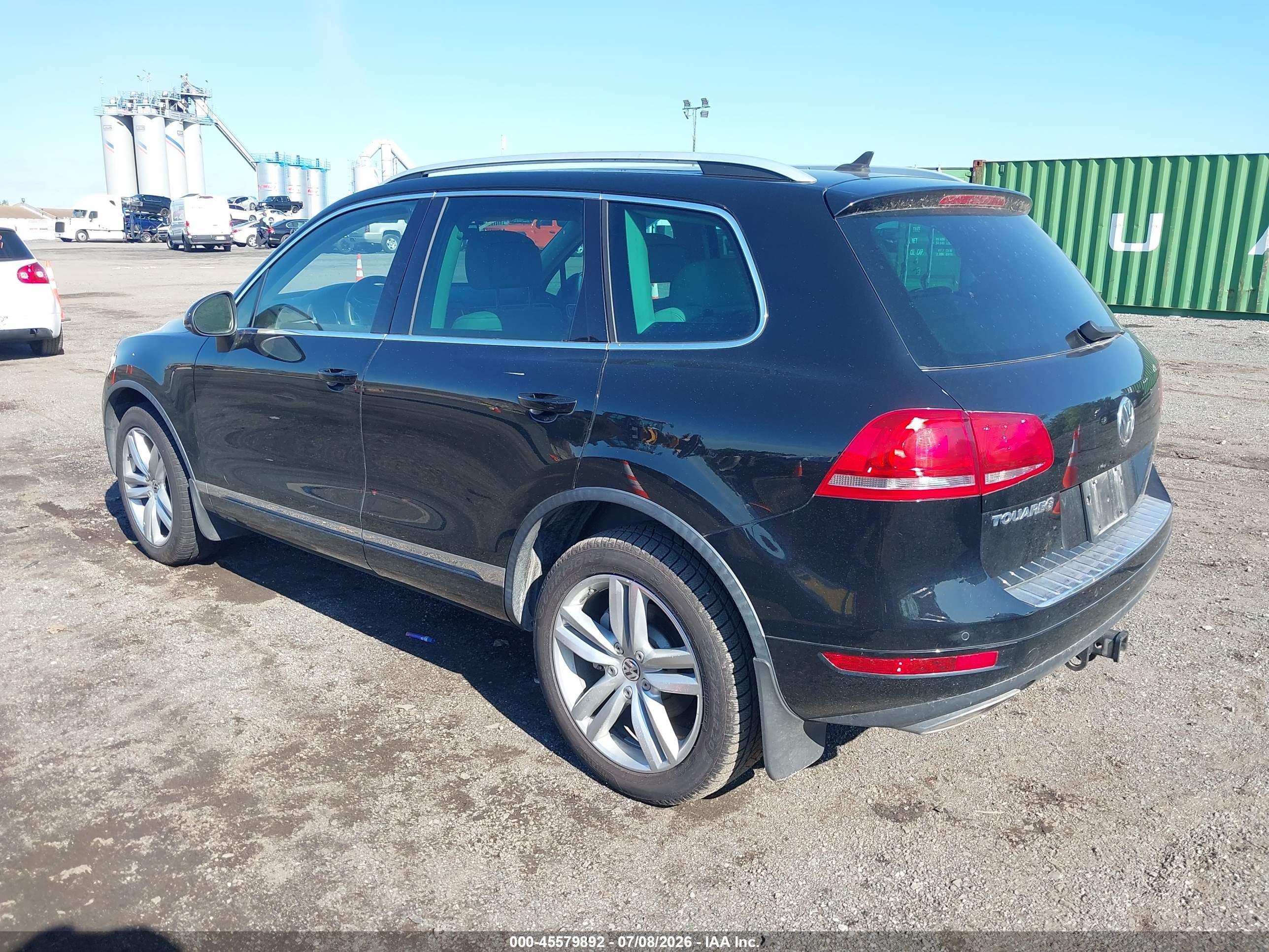 2012 Volkswagen Touareg Tdi Executive Black vin: WVGEK9BP6CD006568
