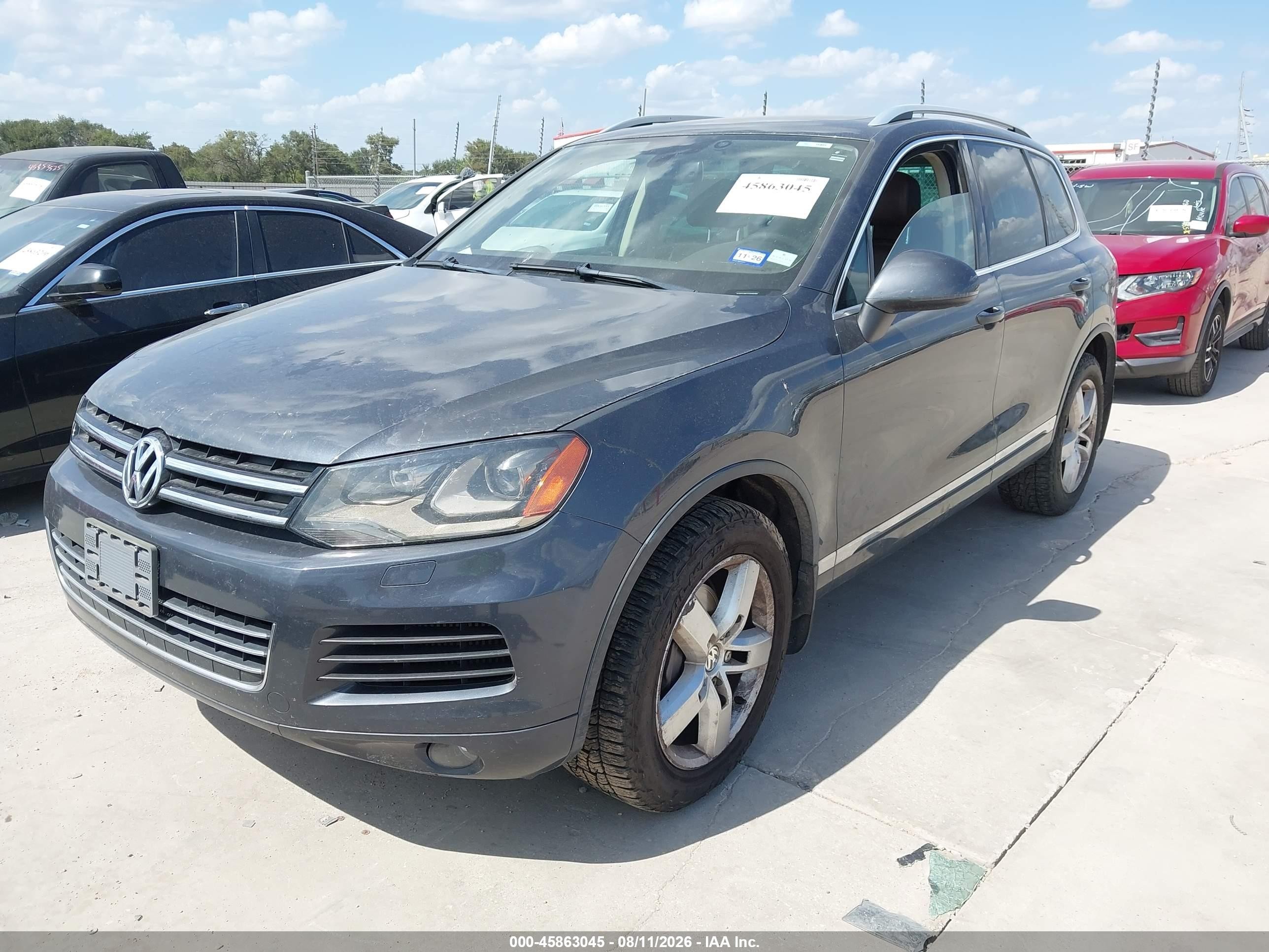 2012 Volkswagen Touareg Tdi Lux Gray vin: WVGEK9BP7CD008989