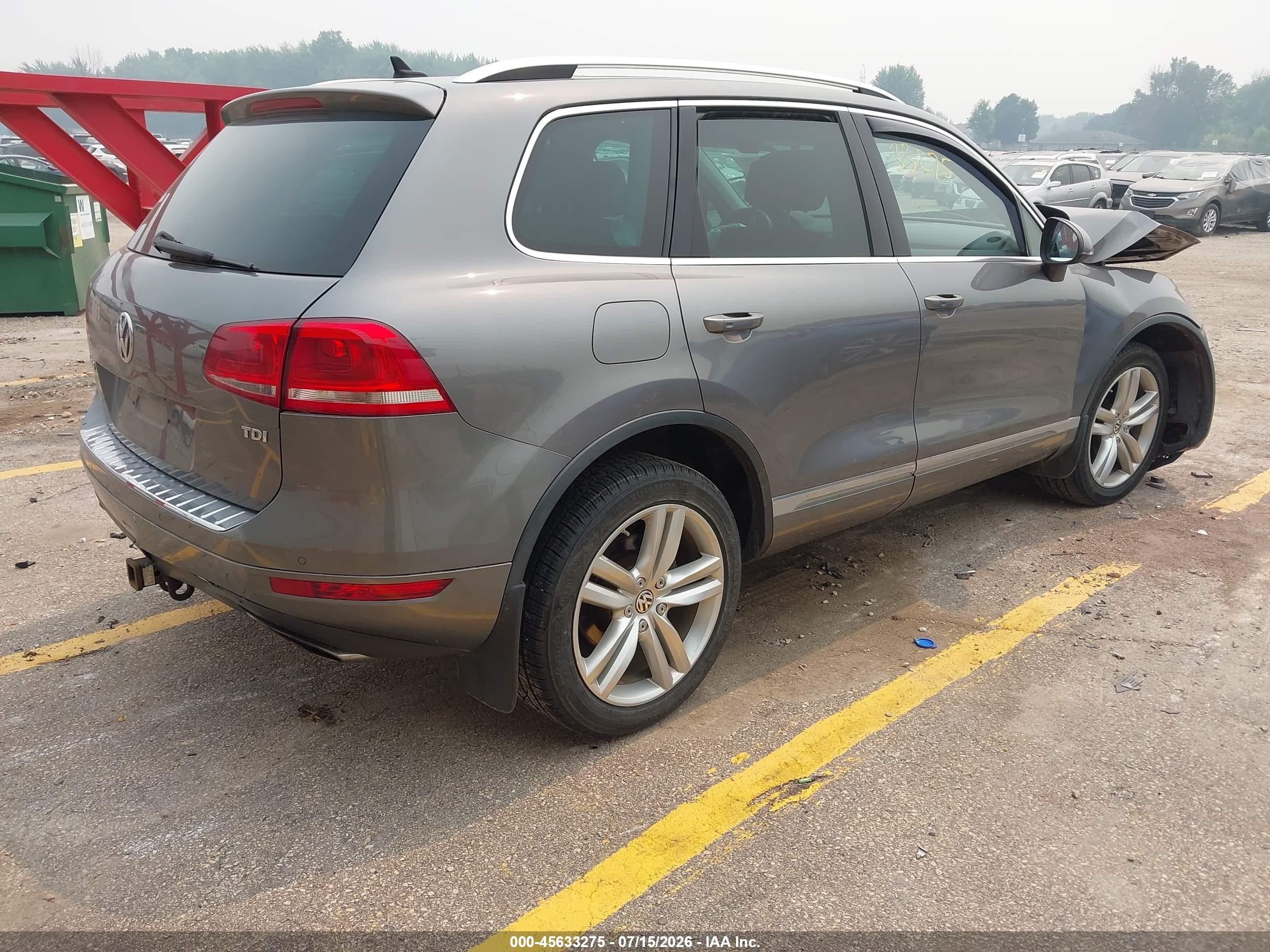 2013 Volkswagen Touareg Tdi Executive Gray vin: WVGEP9BP2DD005999