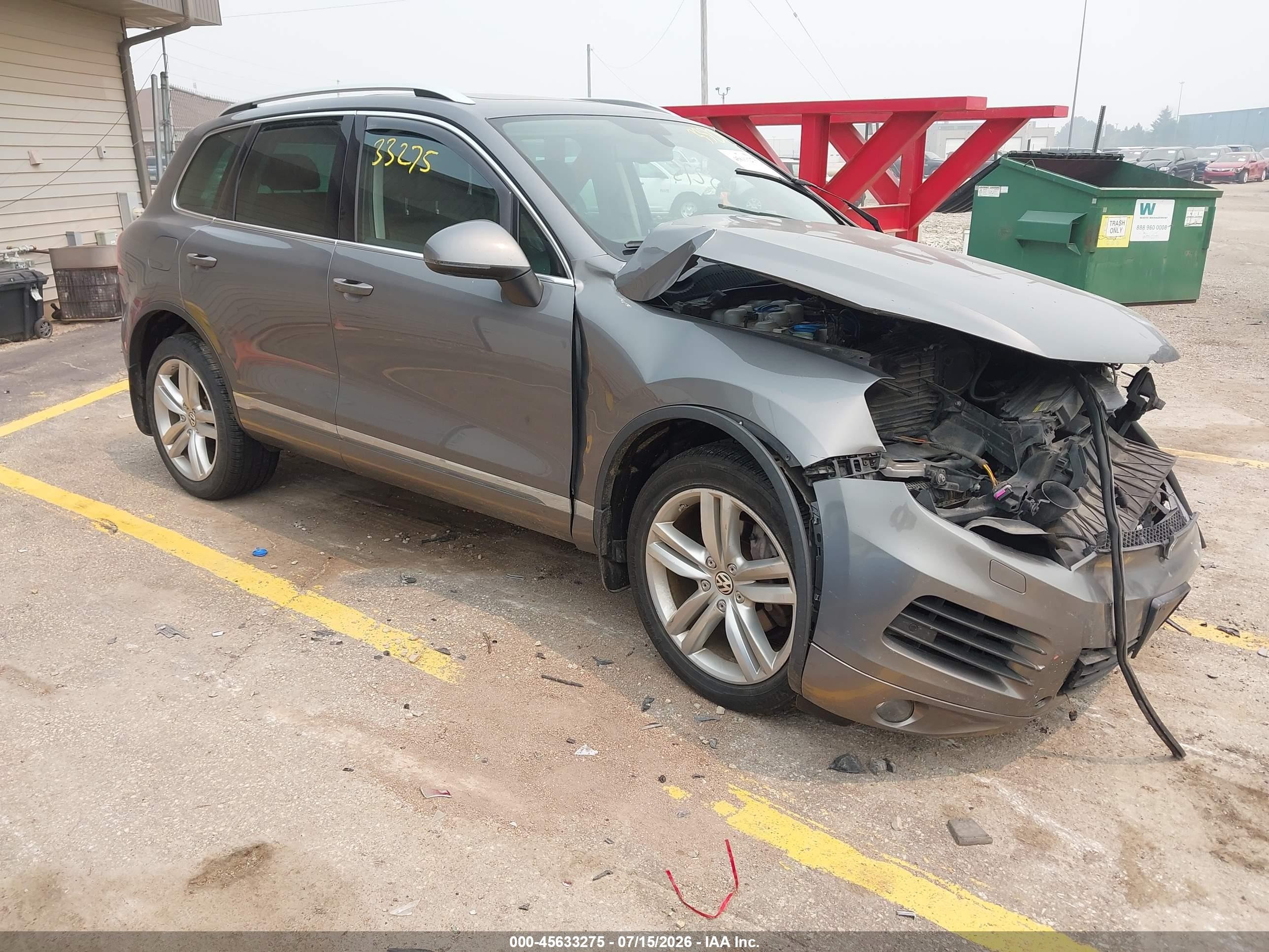 2013 Volkswagen Touareg Tdi Executive Gray vin: WVGEP9BP2DD005999