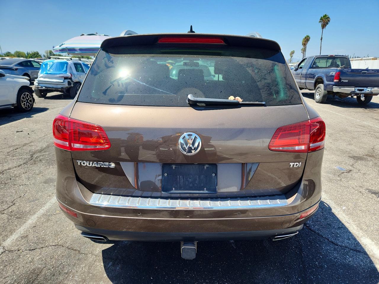 2014 Volkswagen Touareg V6 Tdi Brown vin: WVGEP9BP3ED011473