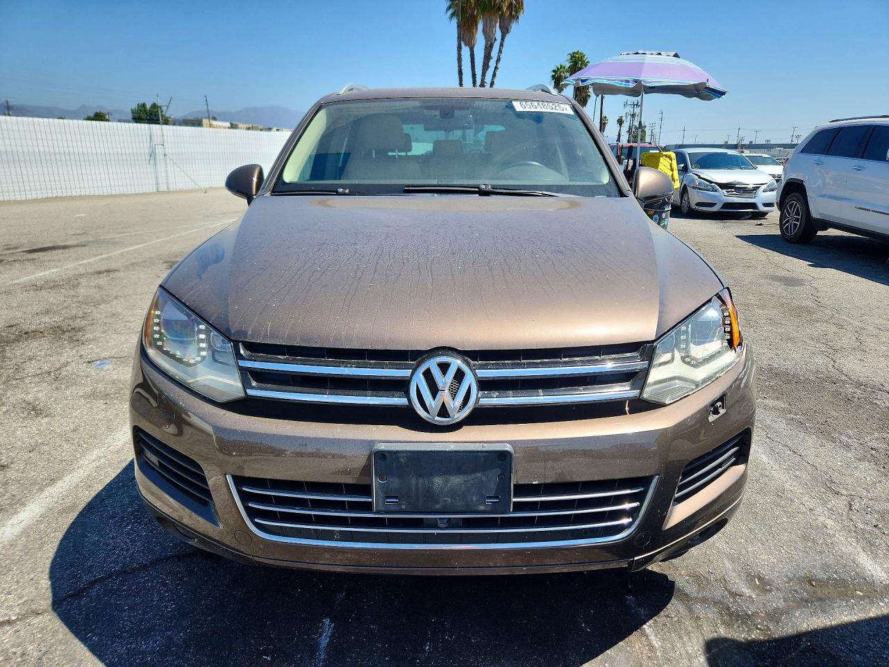 2014 Volkswagen Touareg V6 Tdi Brown vin: WVGEP9BP3ED011473