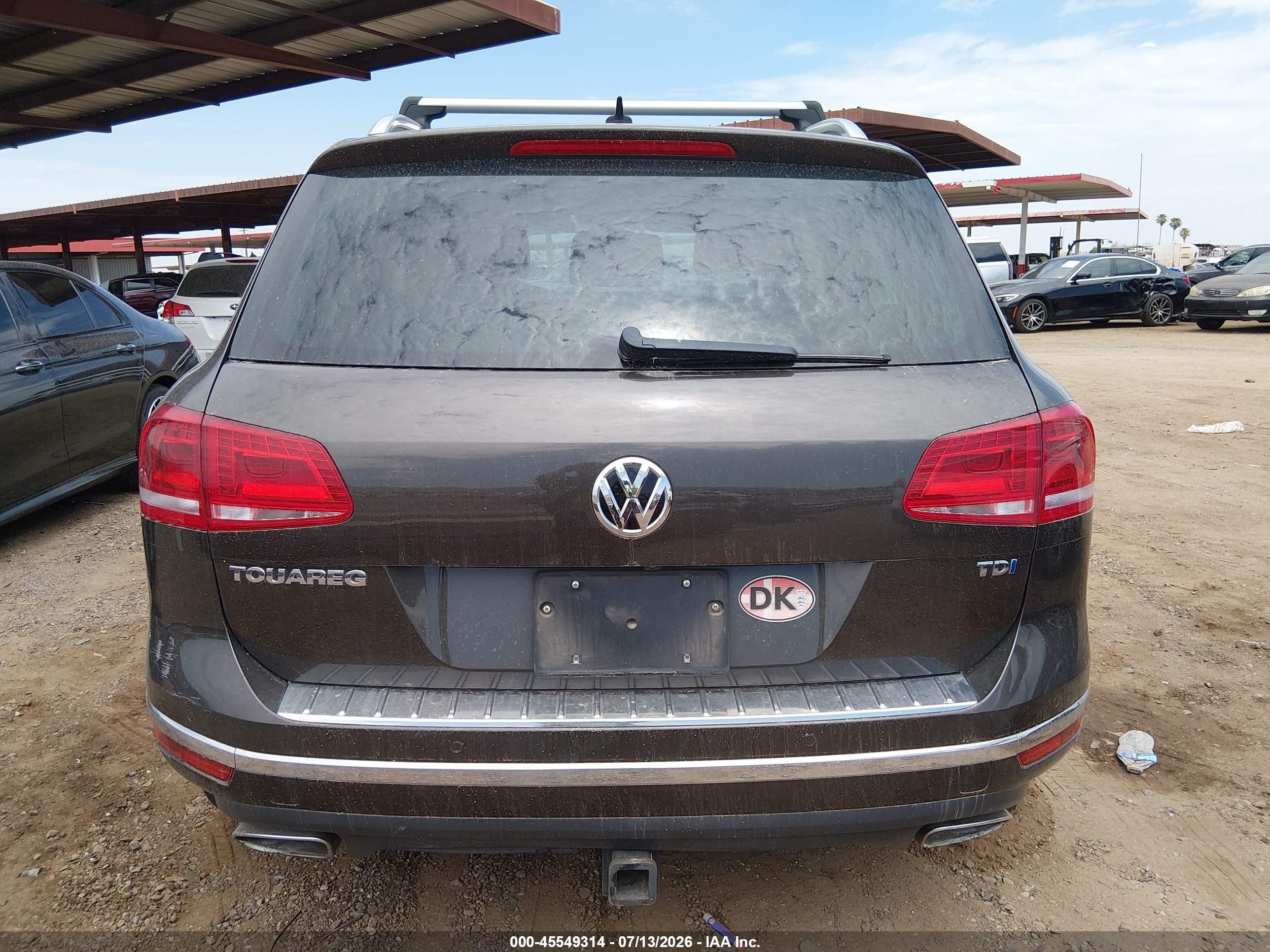 2015 Volkswagen Touareg Tdi Lux Серый vin: WVGEP9BP5FD007412