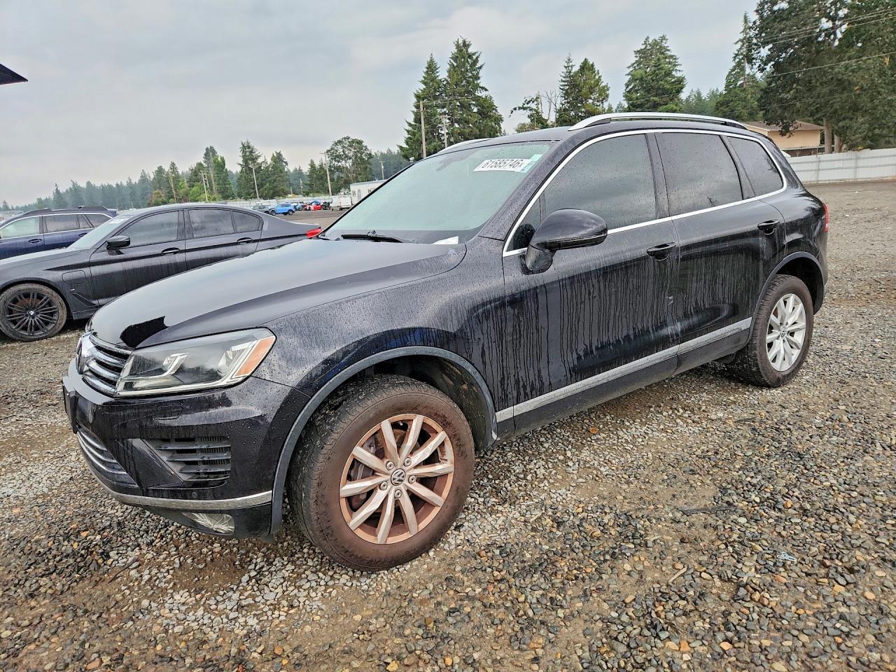 2015 Volkswagen Touareg V6 Tdi Black vin: WVGEP9BP8FD005699