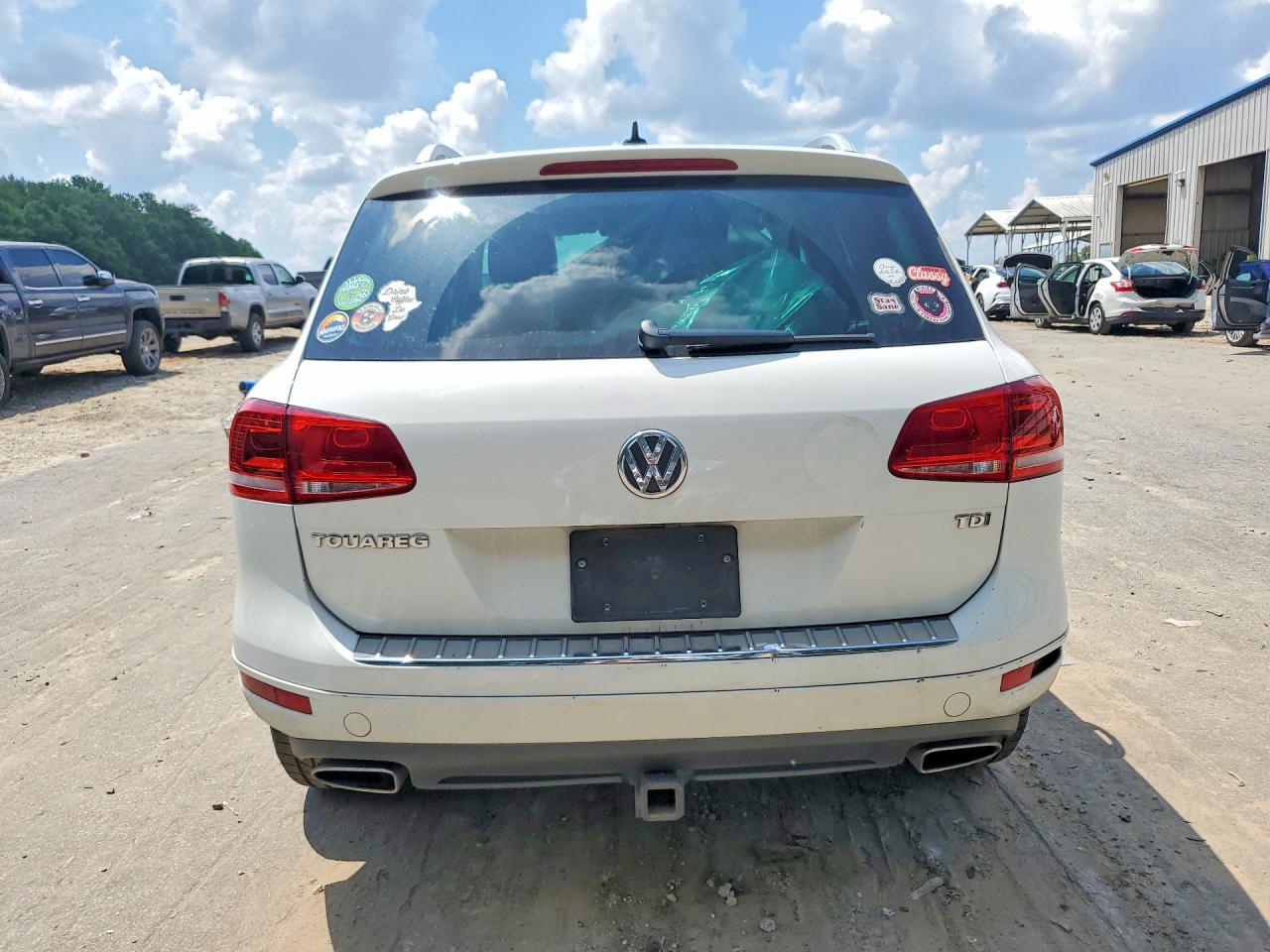 2014 Volkswagen Touareg V6 Tdi White vin: WVGEP9BP9ED008674
