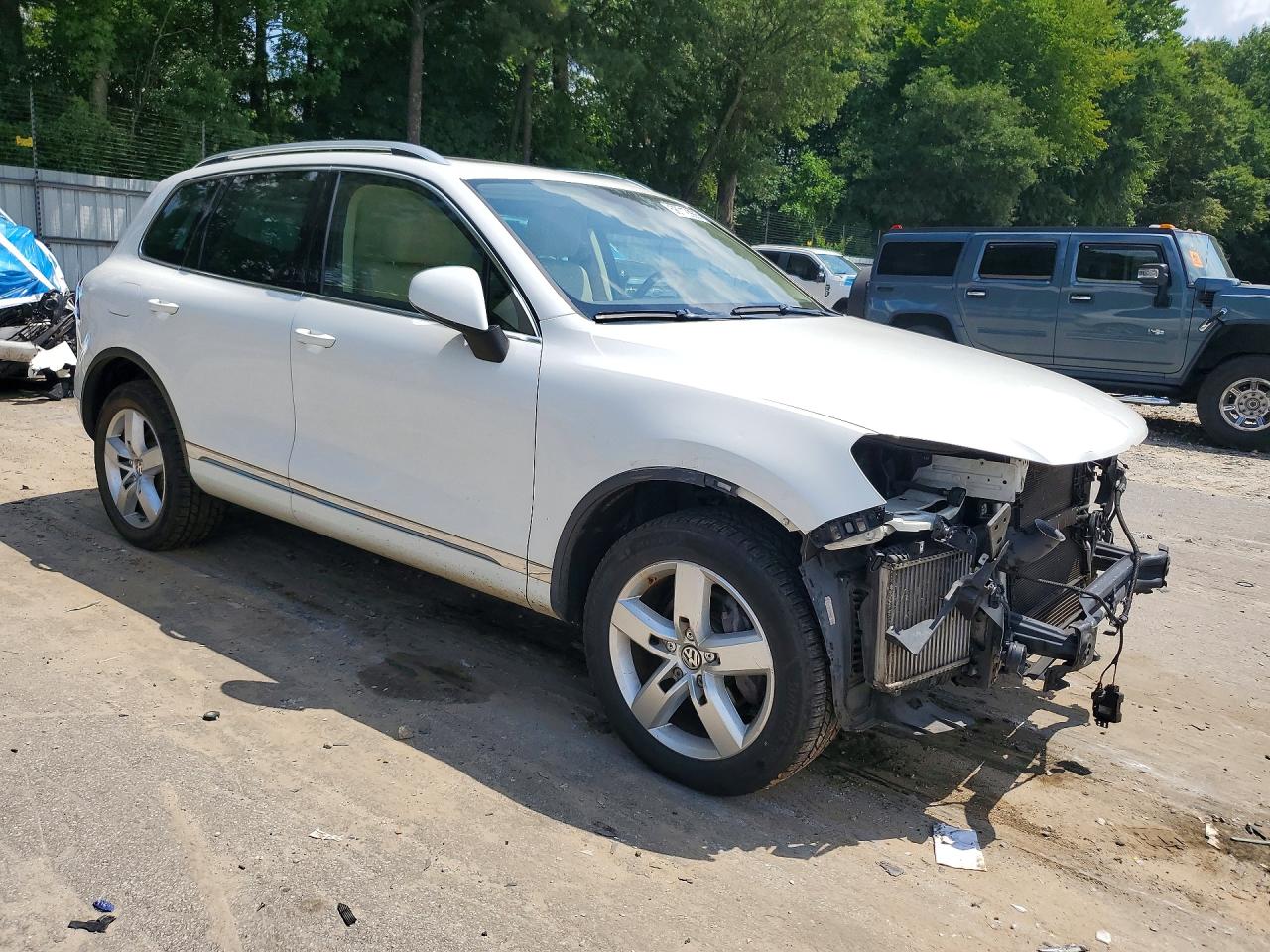 2014 Volkswagen Touareg V6 Tdi White vin: WVGEP9BP9ED008674
