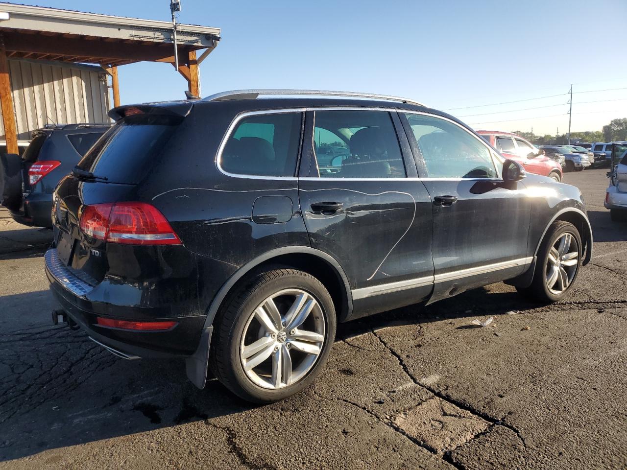 2014 Volkswagen Touareg V6 Tdi Black vin: WVGEP9BP9ED008934