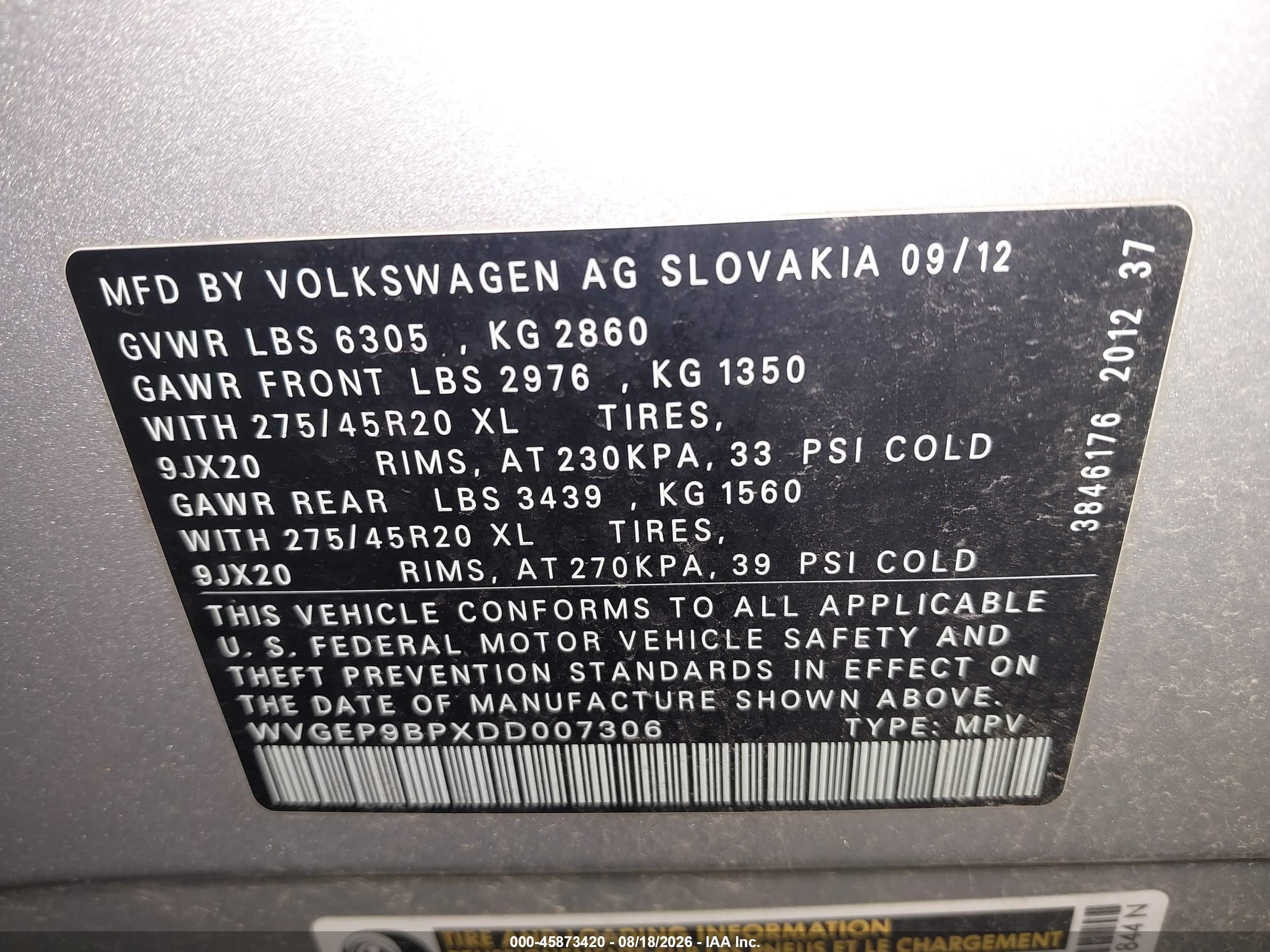2013 Volkswagen Touareg Tdi Executive Silver vin: WVGEP9BPXDD007306