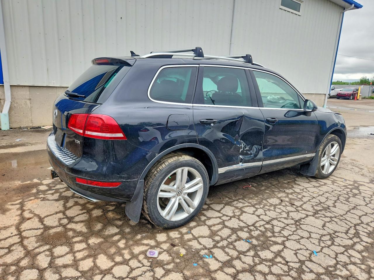 2014 Volkswagen Touareg V6 Tdi Black vin: WVGEP9BPXED015083