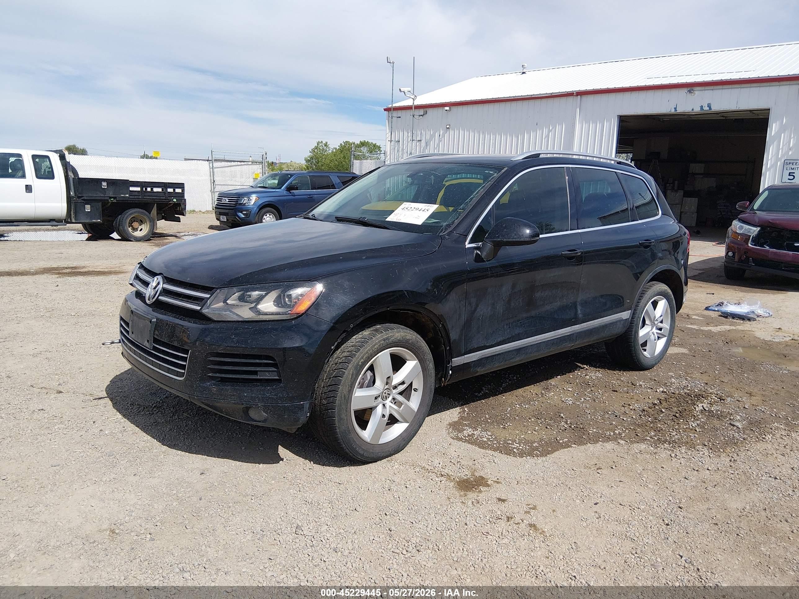 2012 Volkswagen Touareg Vr6 Lux Black vin: WVGFF9BP0CD001133