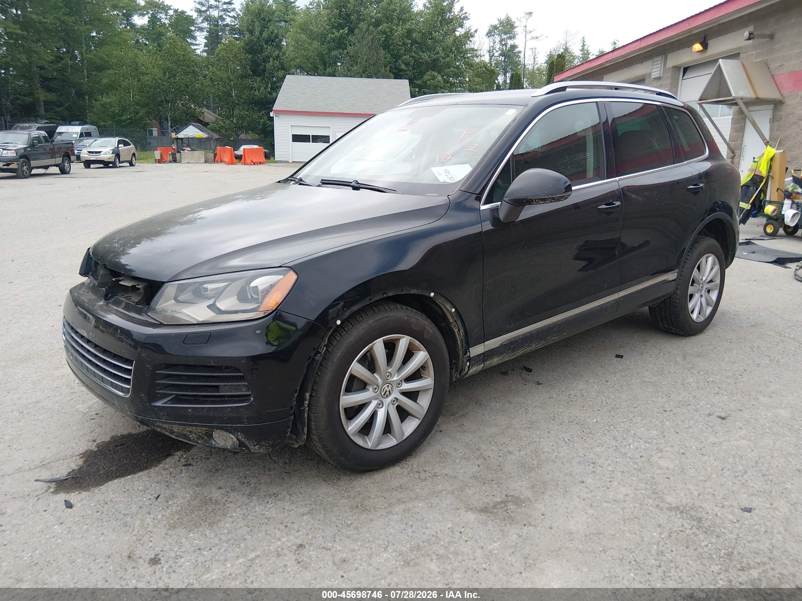 2012 Volkswagen Touareg Tdi Sport Black vin: WVGFK9BP3CD000313