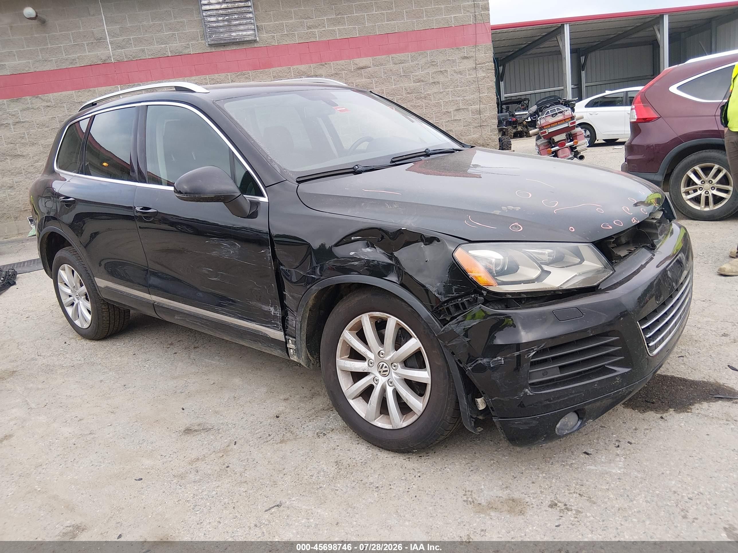 2012 Volkswagen Touareg Tdi Sport Black vin: WVGFK9BP3CD000313