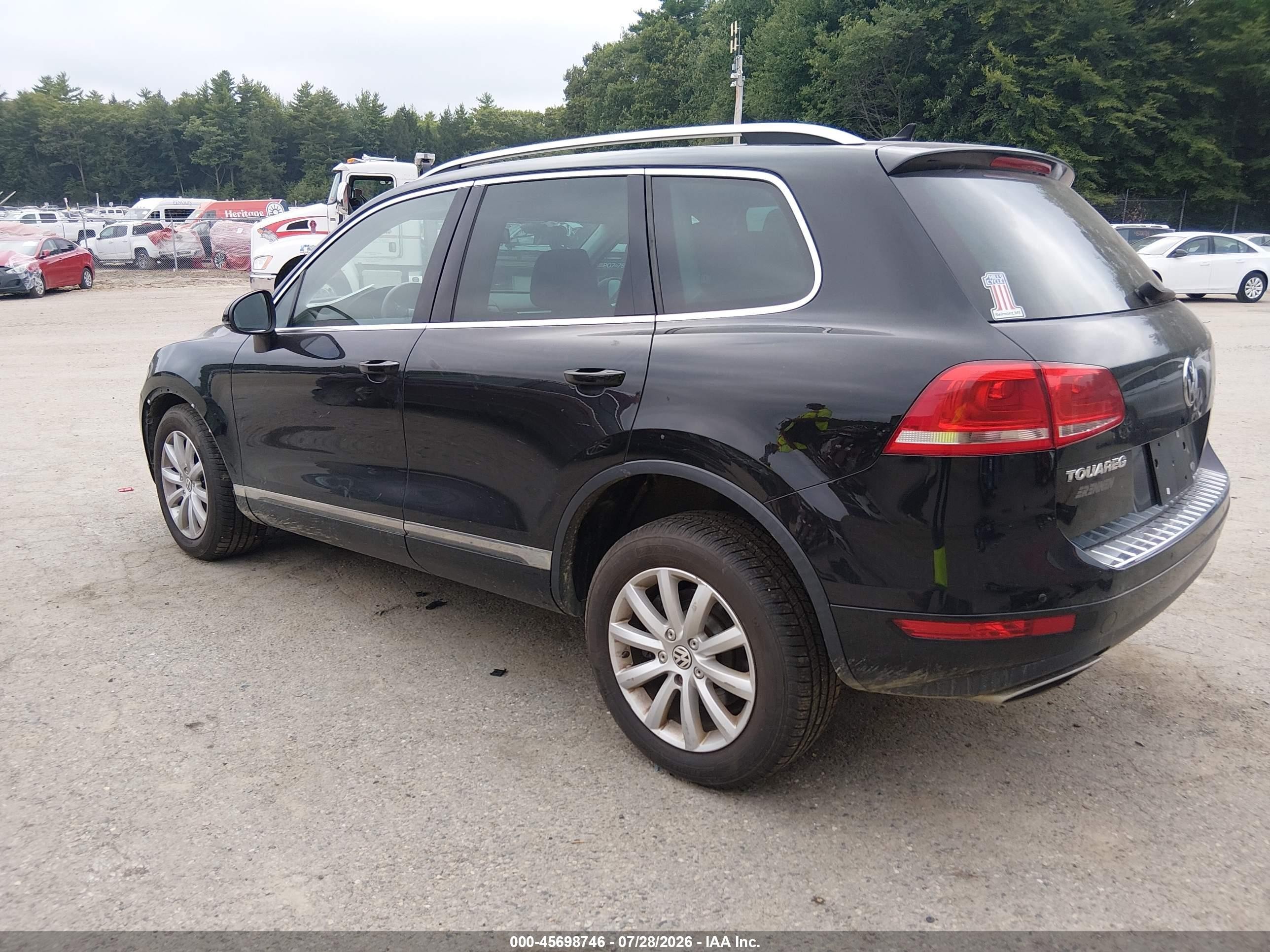 2012 Volkswagen Touareg Tdi Sport Black vin: WVGFK9BP3CD000313