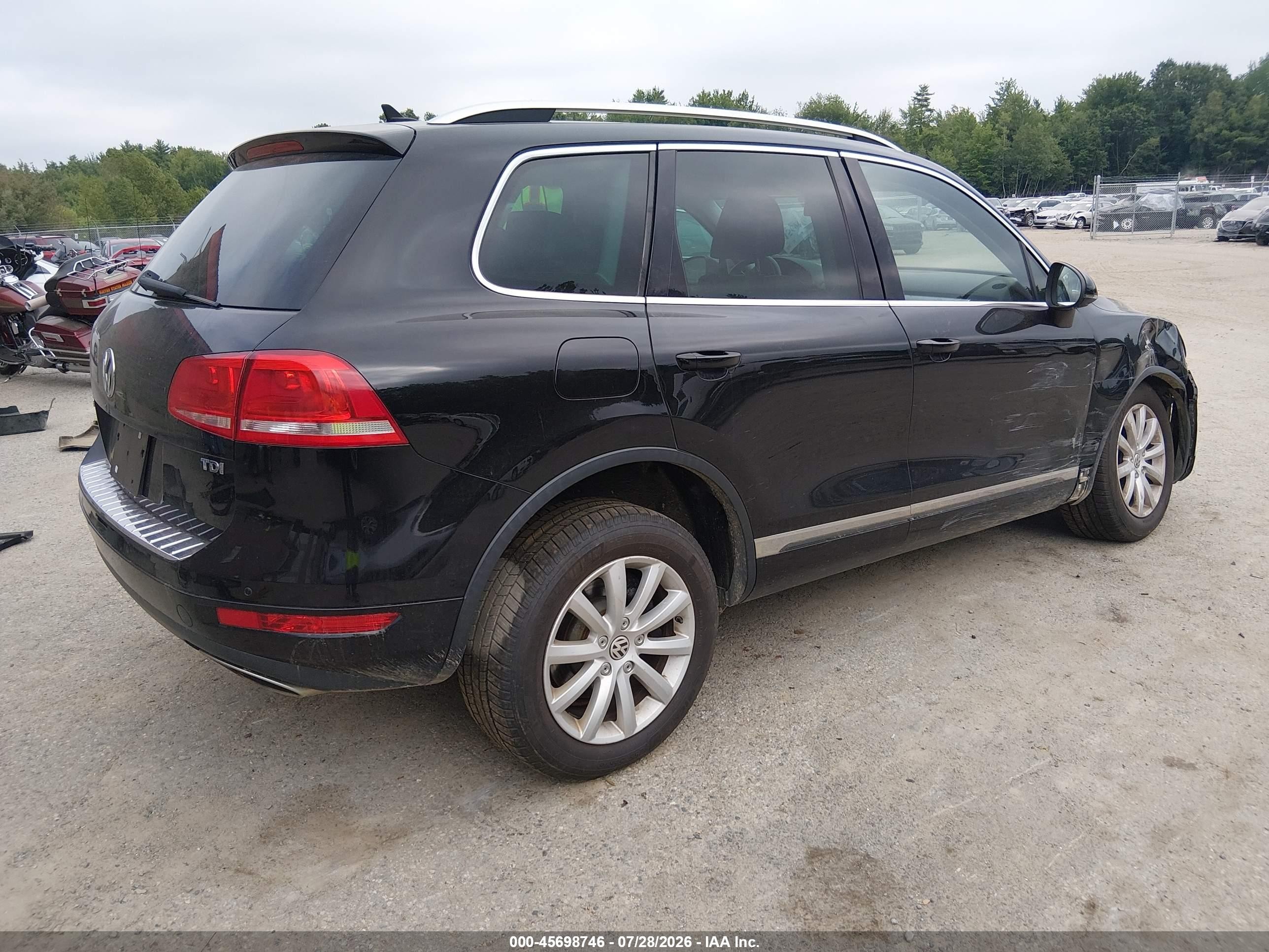 2012 Volkswagen Touareg Tdi Sport Black vin: WVGFK9BP3CD000313