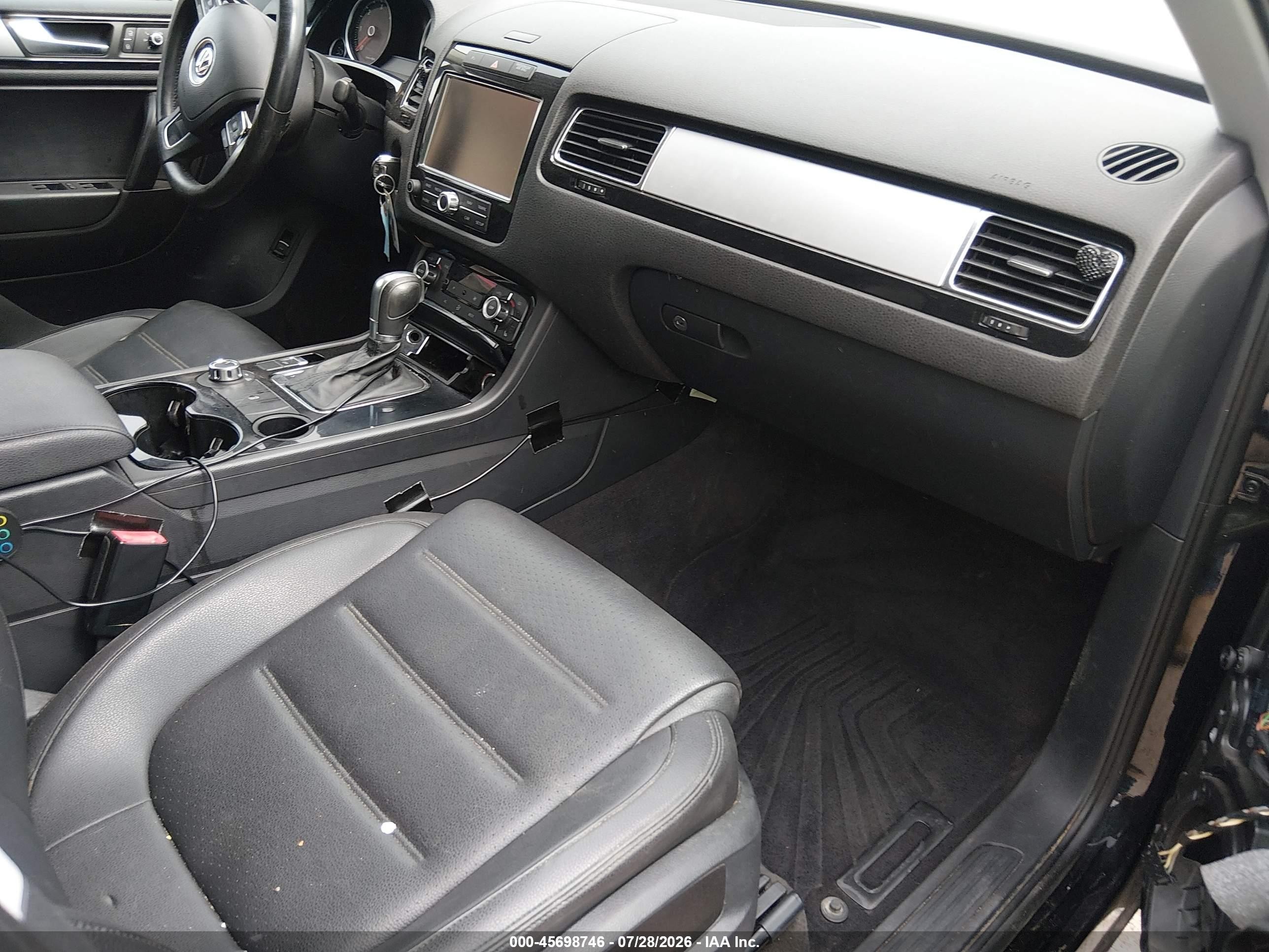 2012 Volkswagen Touareg Tdi Sport Black vin: WVGFK9BP3CD000313