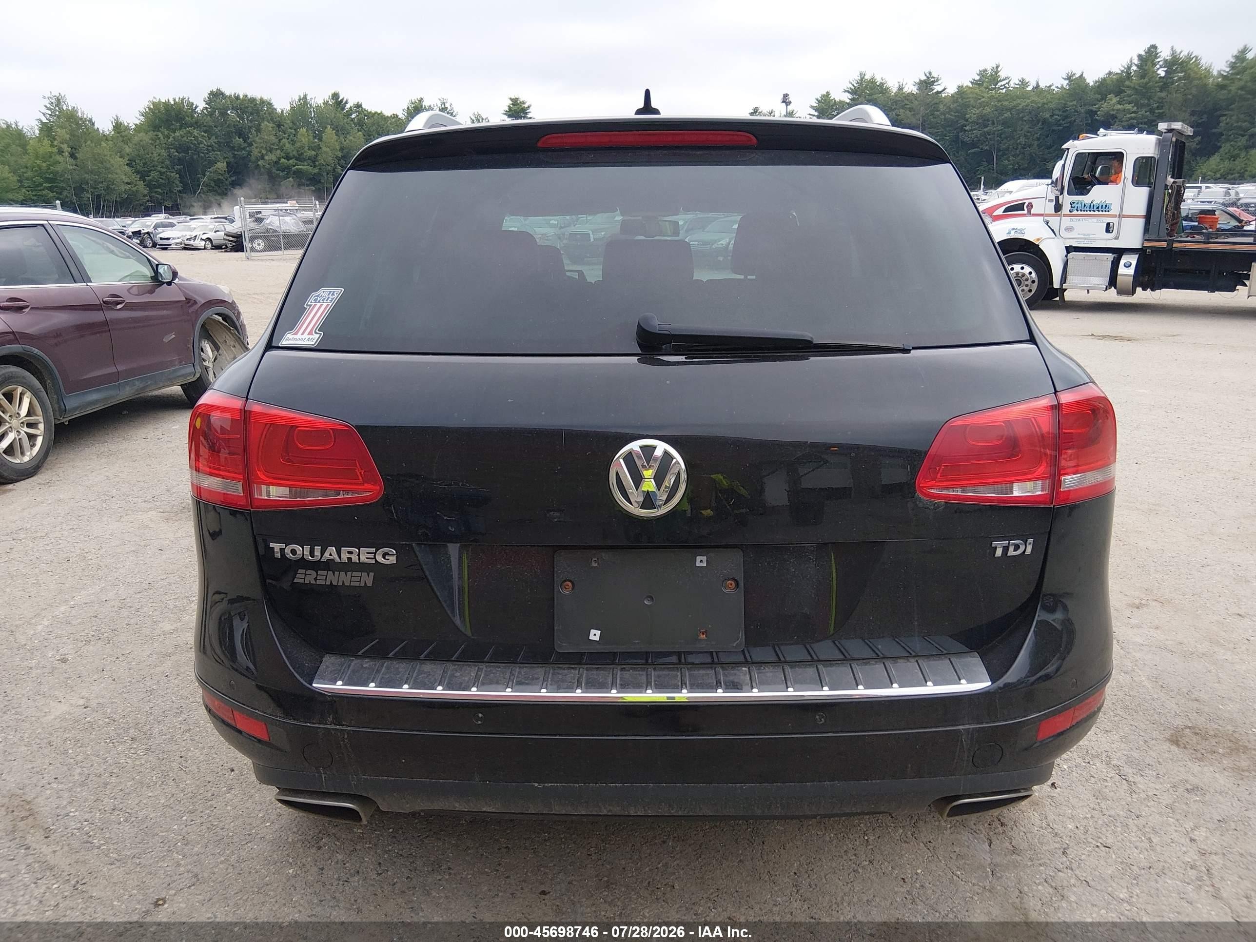 2012 Volkswagen Touareg Tdi Sport Black vin: WVGFK9BP3CD000313