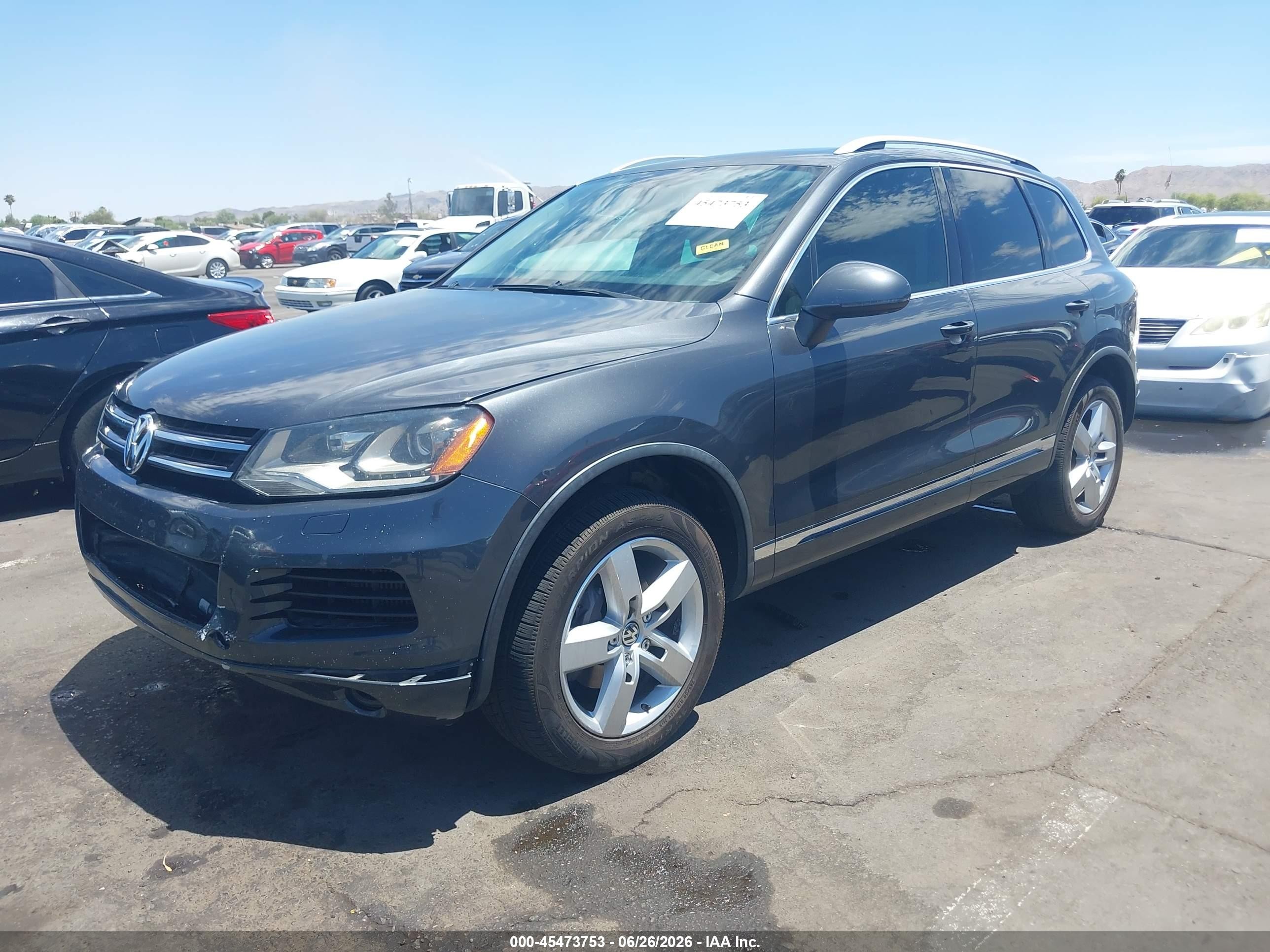 2011 Volkswagen Touareg Tdi Lux Gray vin: WVGFK9BP6BD004032