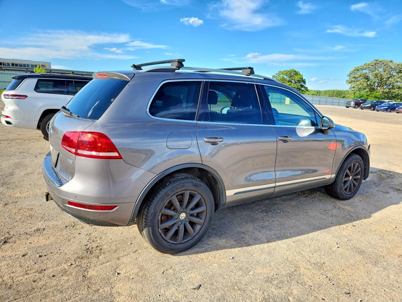 2012 Volkswagen Touareg V6 Tdi Gray vin: WVGFK9BP6CD004551