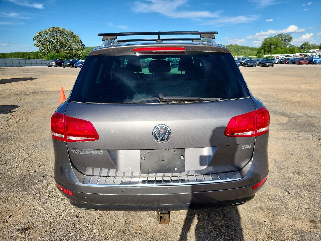 2012 Volkswagen Touareg V6 Tdi Gray vin: WVGFK9BP6CD004551