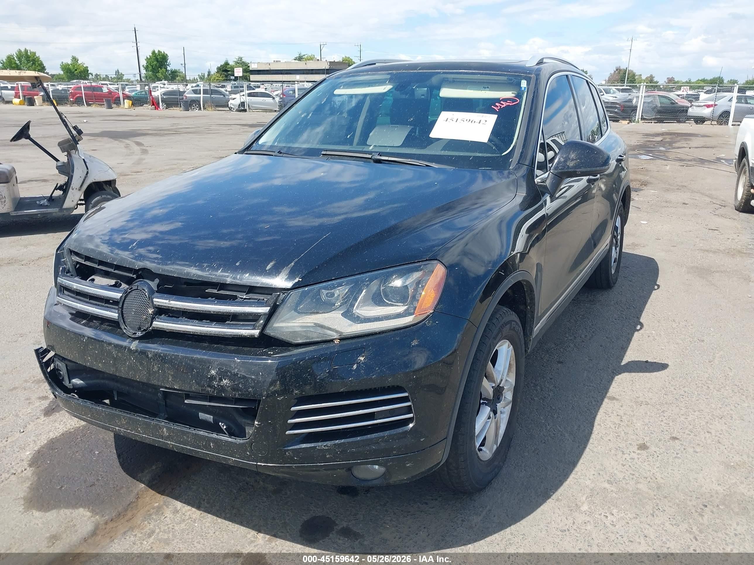 2012 Volkswagen Touareg Tdi Lux Black vin: WVGFK9BP7CD003456
