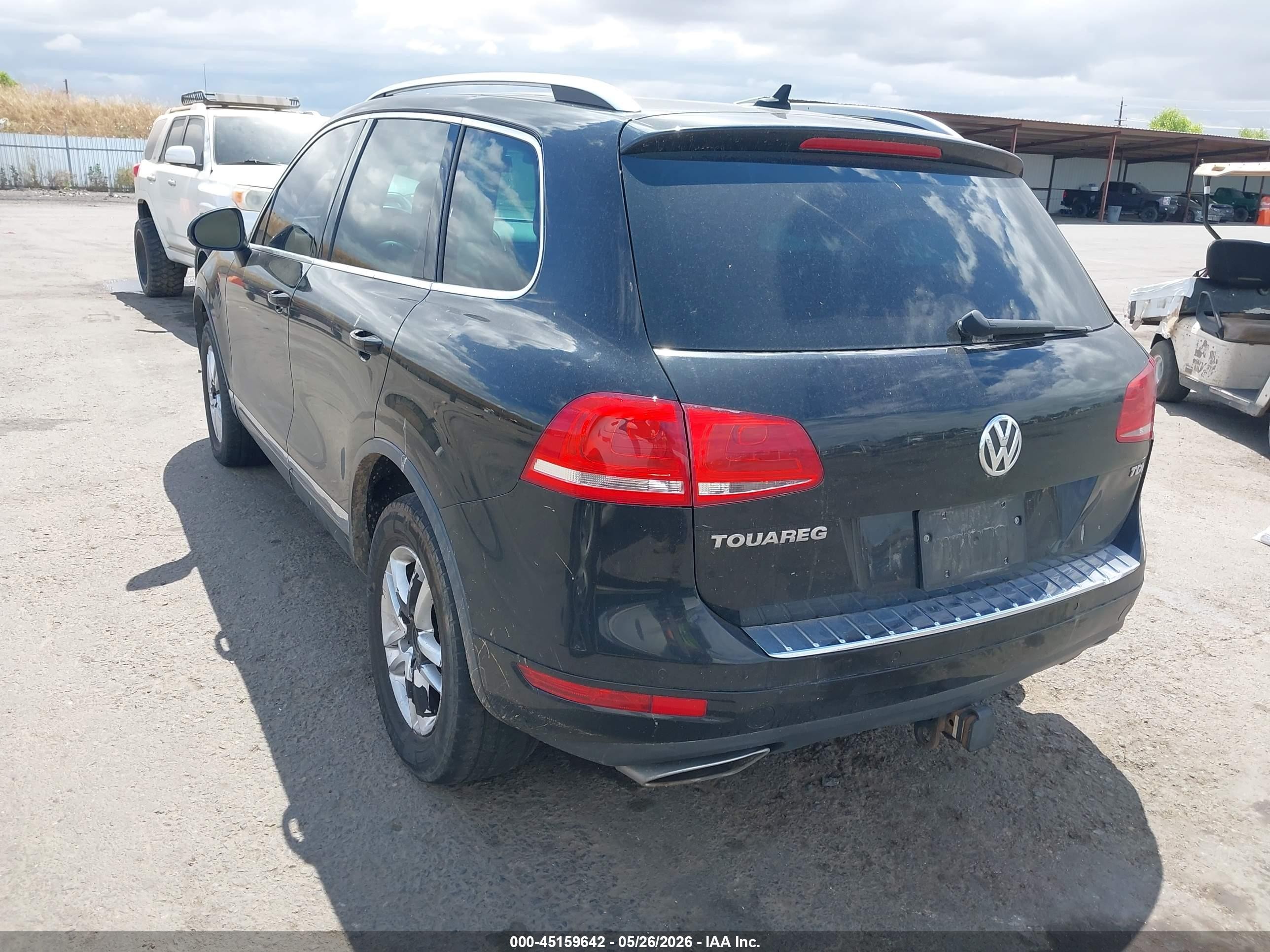 2012 Volkswagen Touareg Tdi Lux Black vin: WVGFK9BP7CD003456