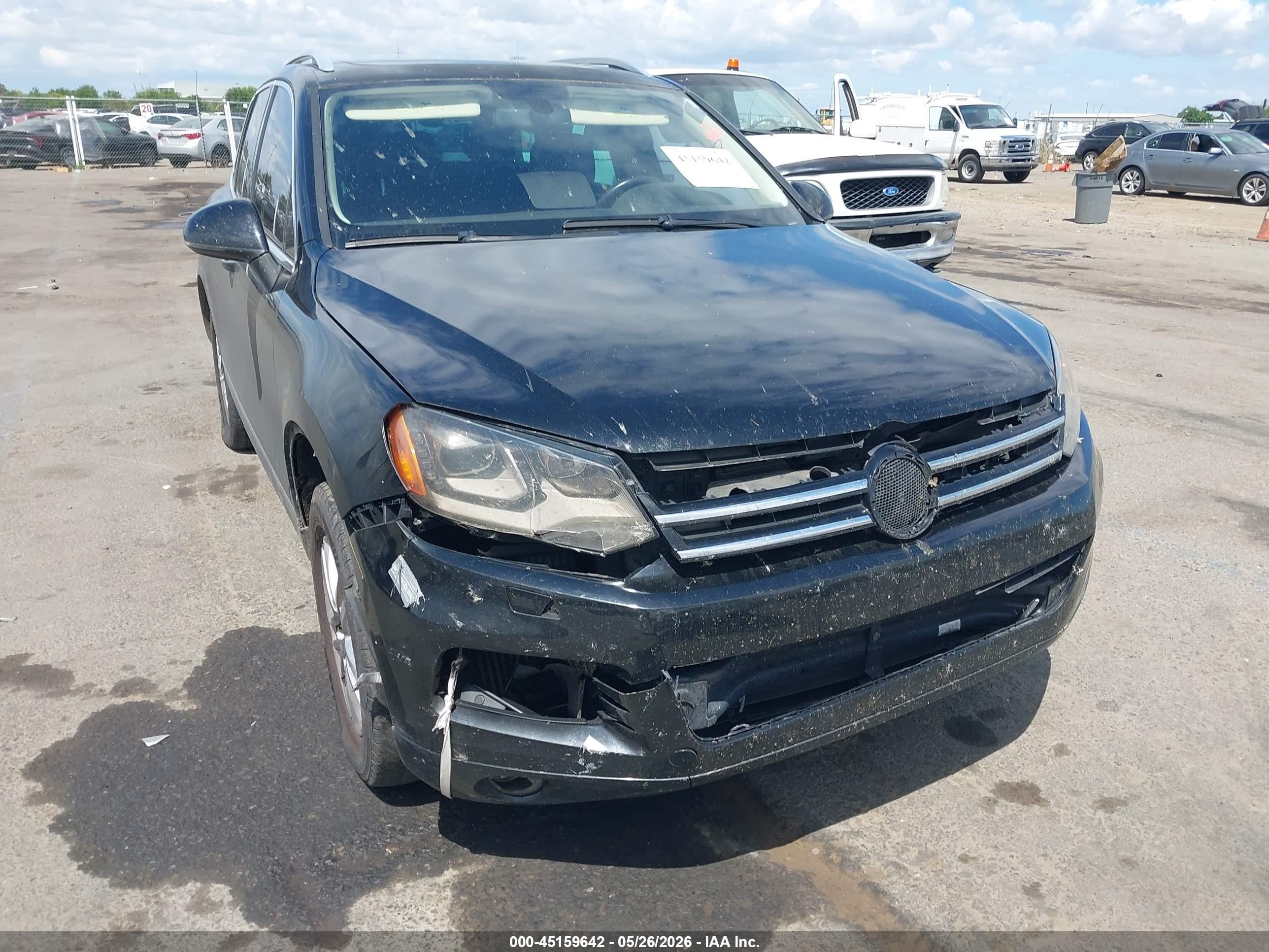 2012 Volkswagen Touareg Tdi Lux Black vin: WVGFK9BP7CD003456