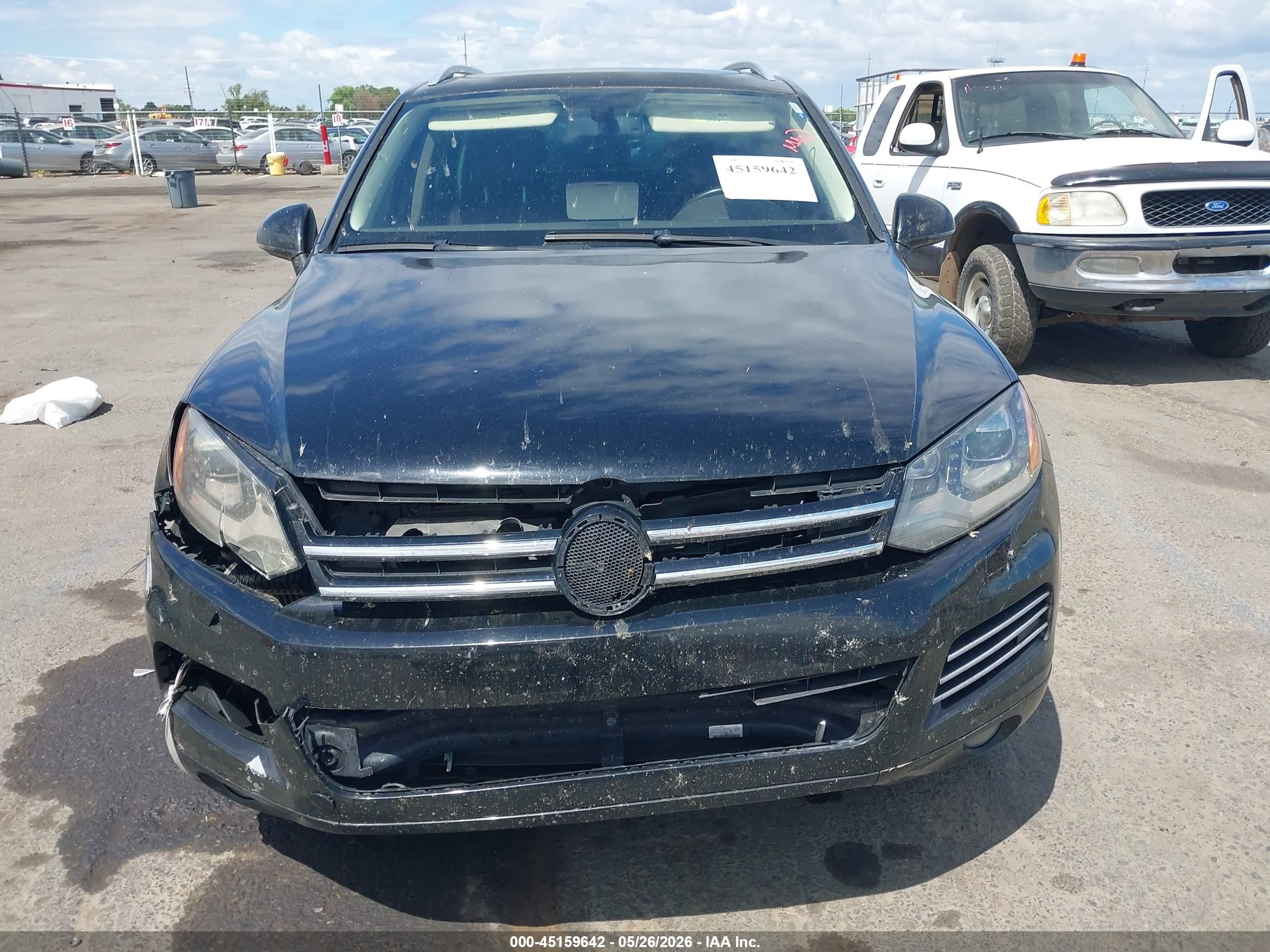 2012 Volkswagen Touareg Tdi Lux Black vin: WVGFK9BP7CD003456