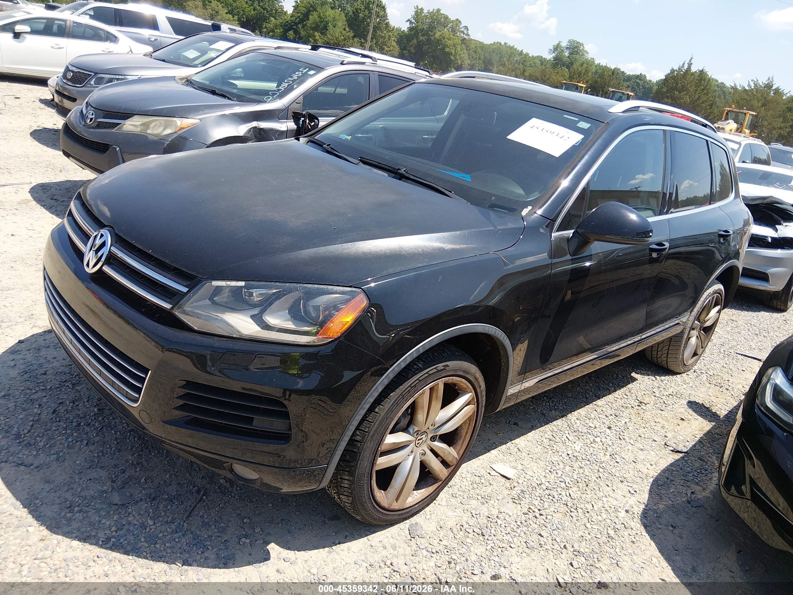 2012 Volkswagen Touareg Tdi Executive Black vin: WVGFK9BP7CD005563