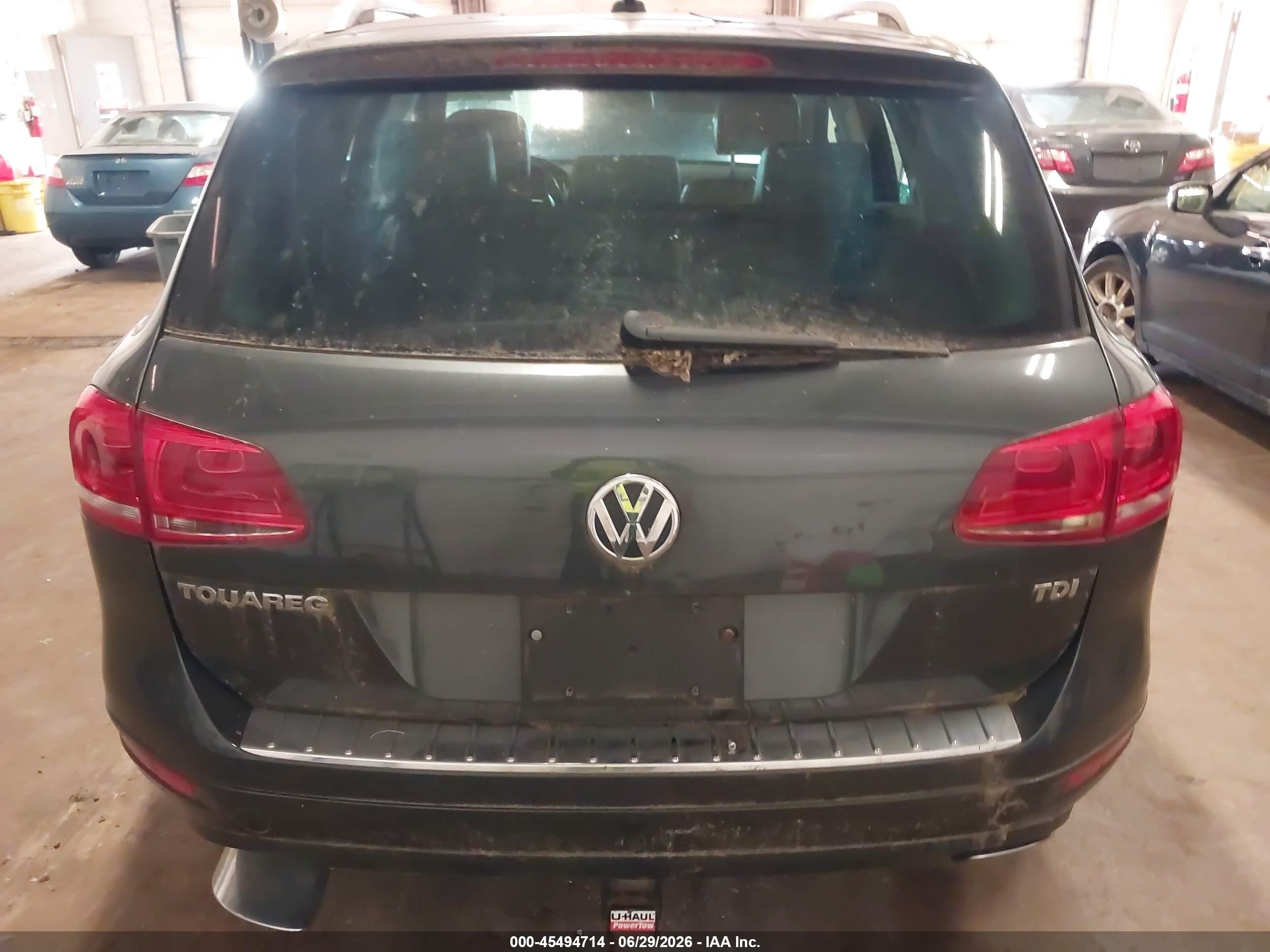 2011 Volkswagen Touareg Tdi Lux Gray vin: WVGFK9BPXBD006740