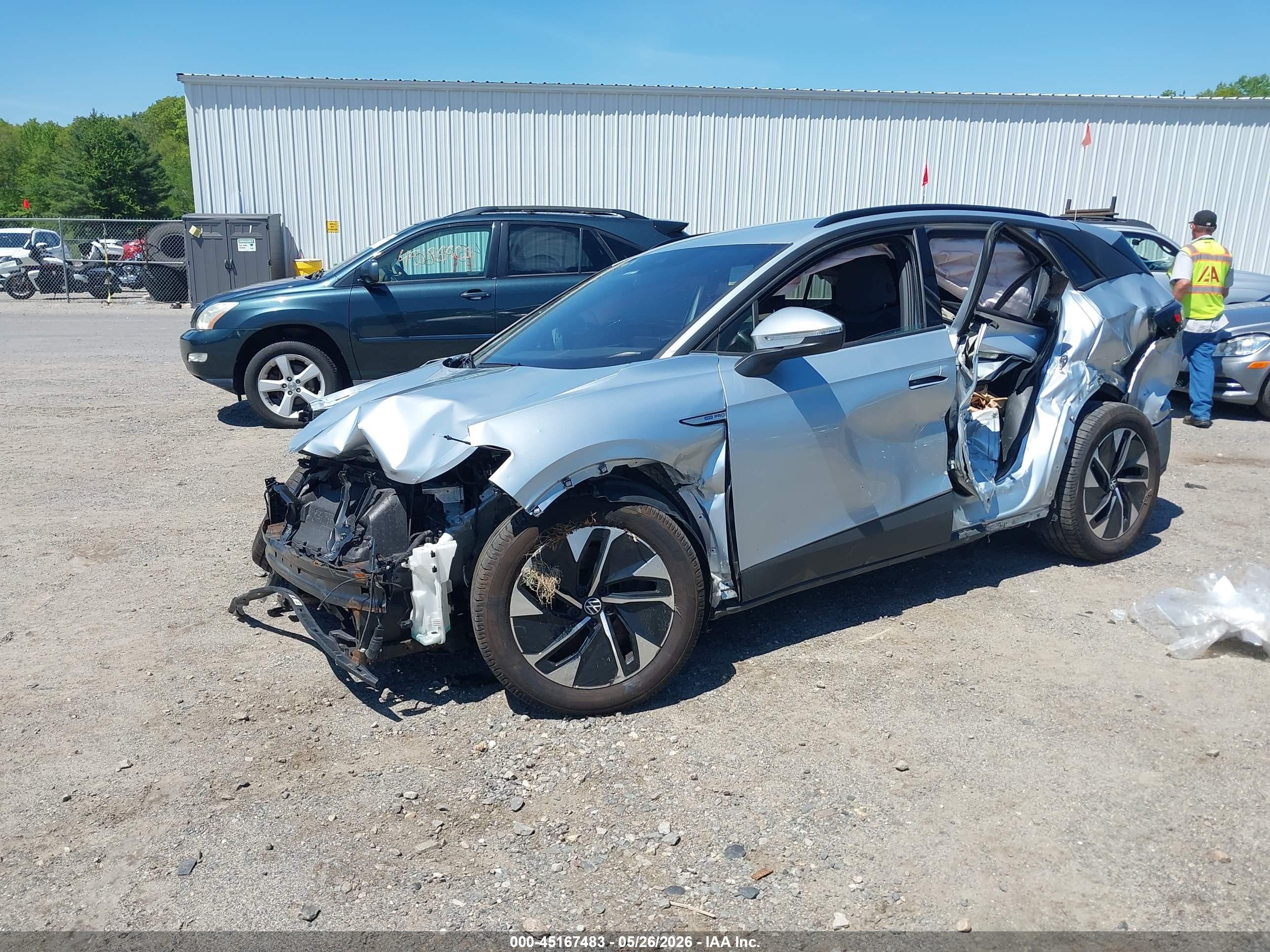 2021 Volkswagen Id.4 Awd Pro Silver vin: WVGJNPE23MP062865