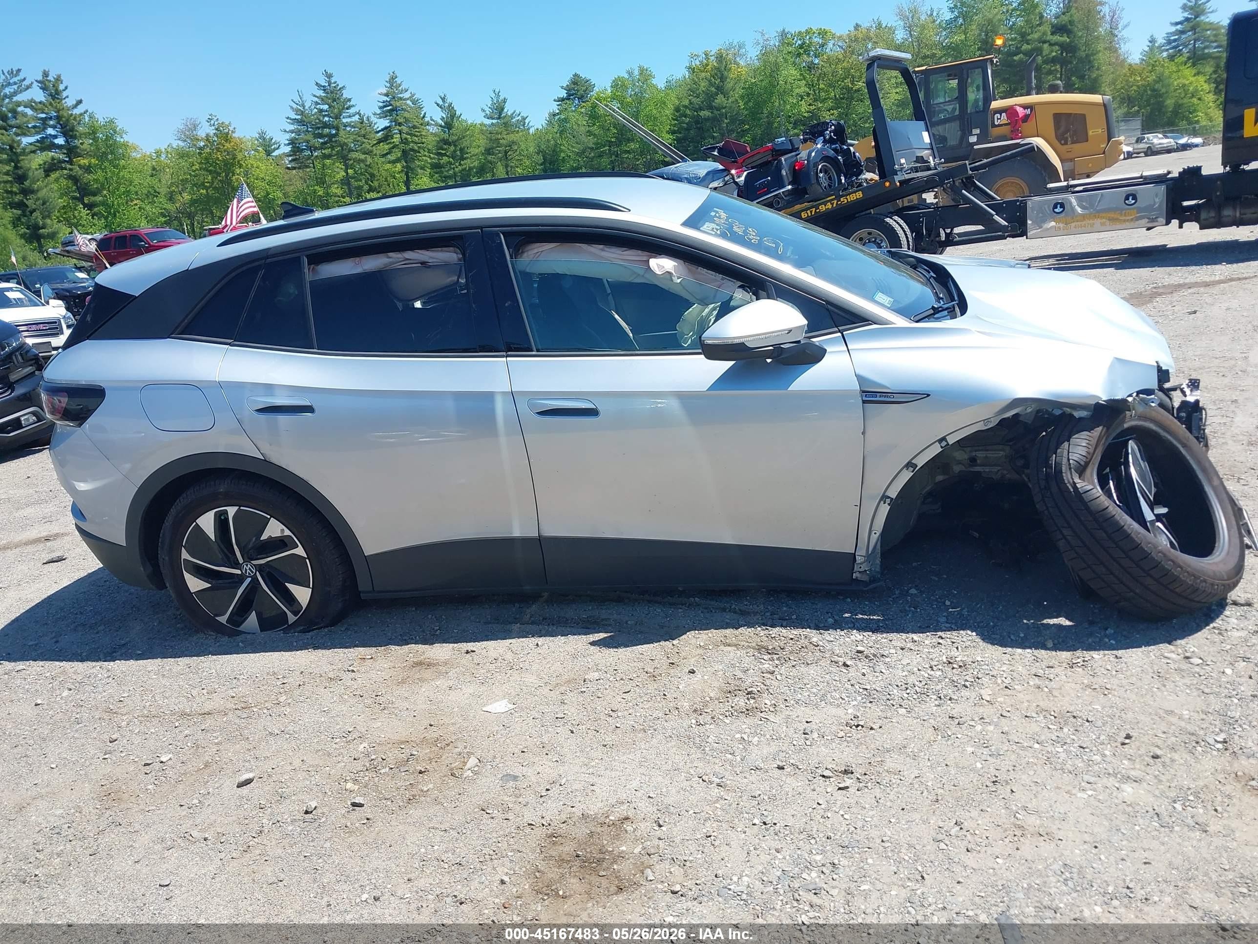 2021 Volkswagen Id.4 Awd Pro Silver vin: WVGJNPE23MP062865