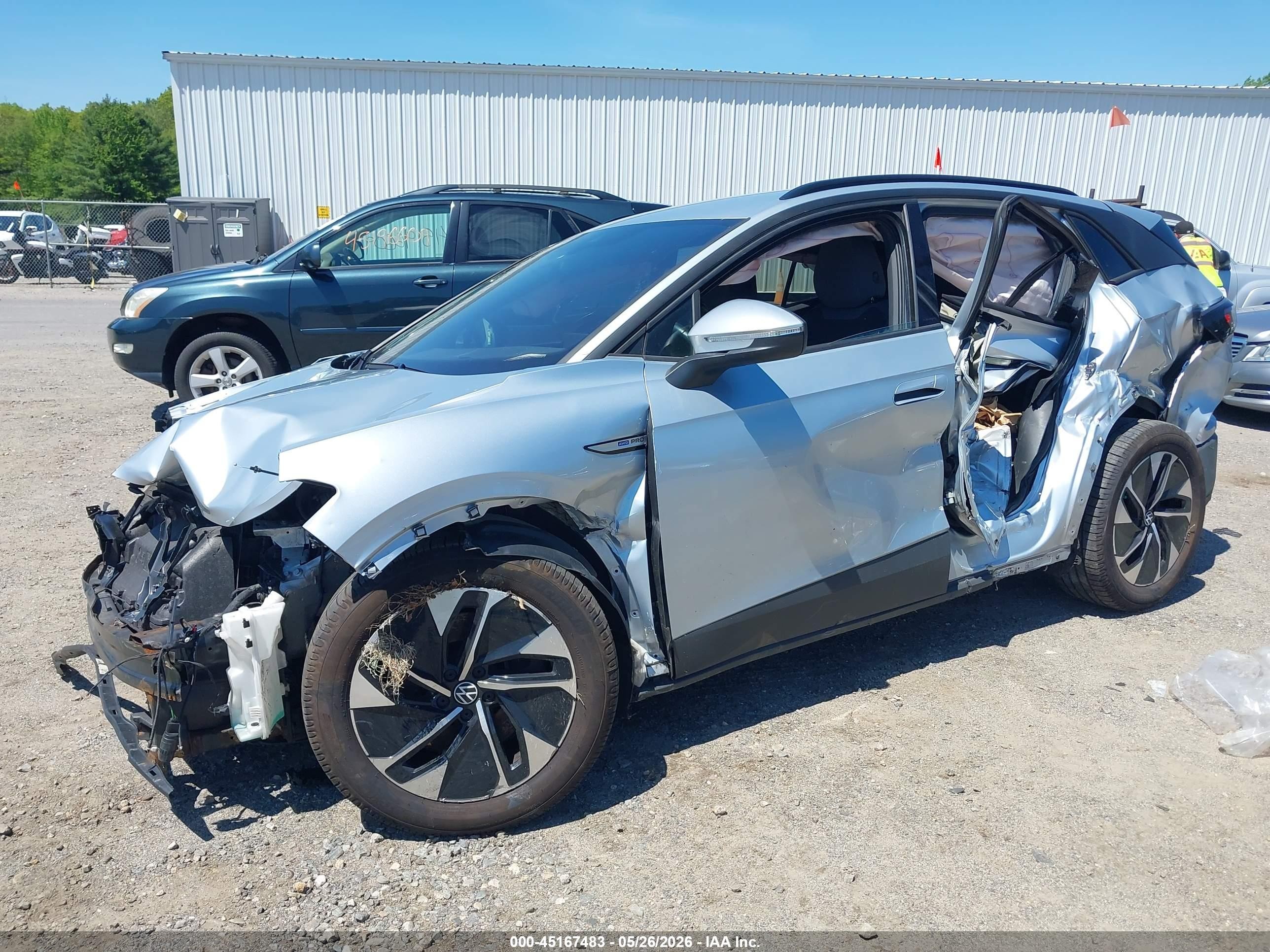 2021 Volkswagen Id.4 Awd Pro Silver vin: WVGJNPE23MP062865