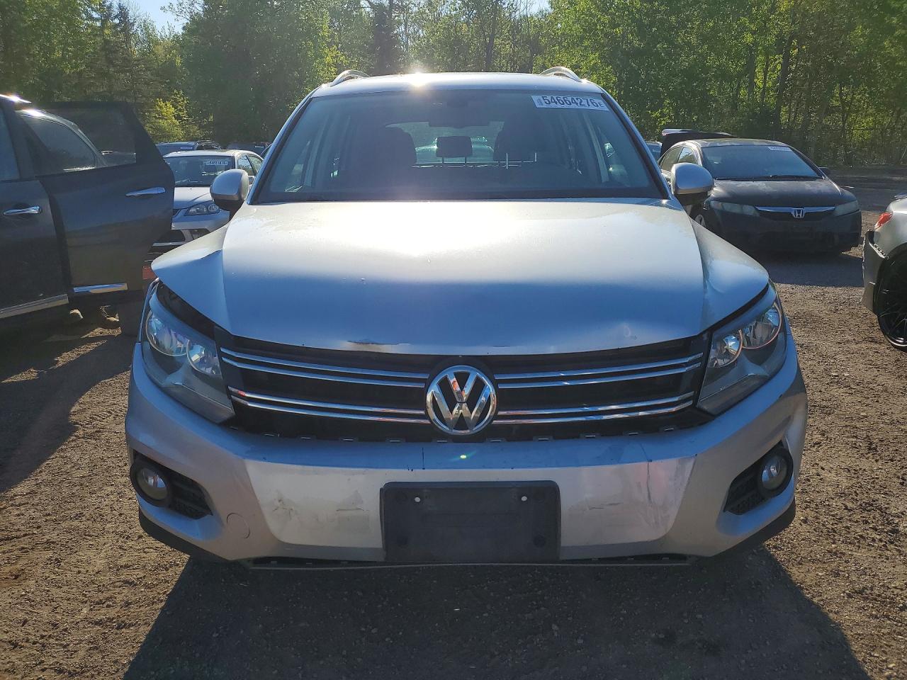2013 Volkswagen Tiguan S Silver vin: WVGJV3AX3DW591622