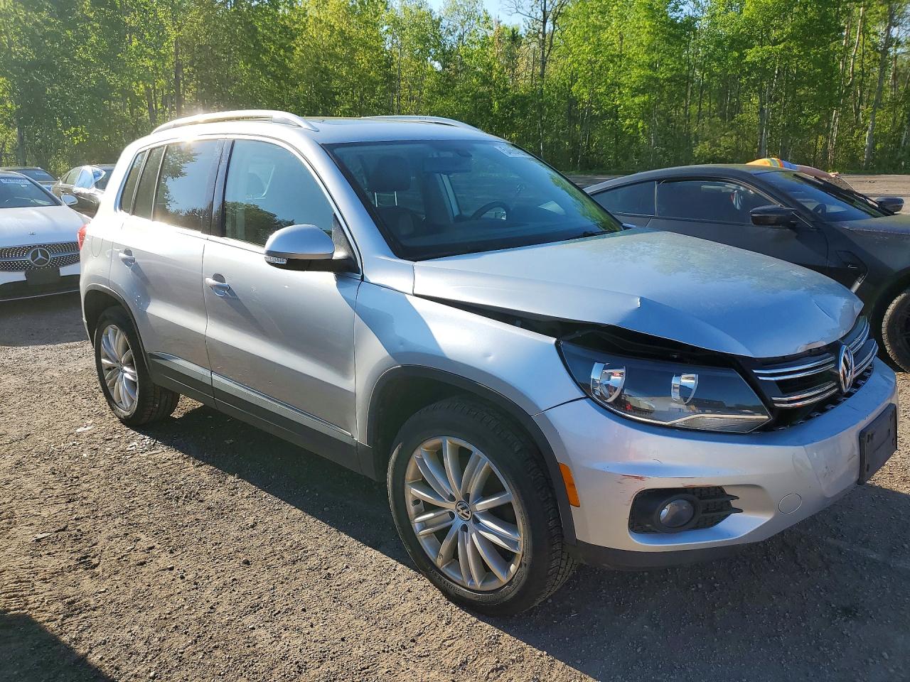2013 Volkswagen Tiguan S Silver vin: WVGJV3AX3DW591622