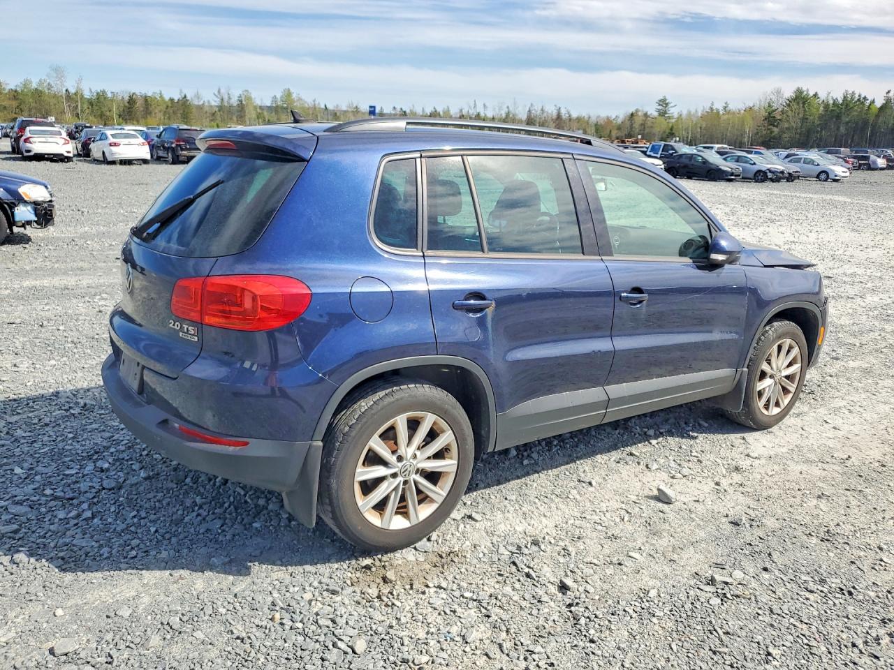 2015 Volkswagen Tiguan S Blue vin: WVGJV7AX2FW113413