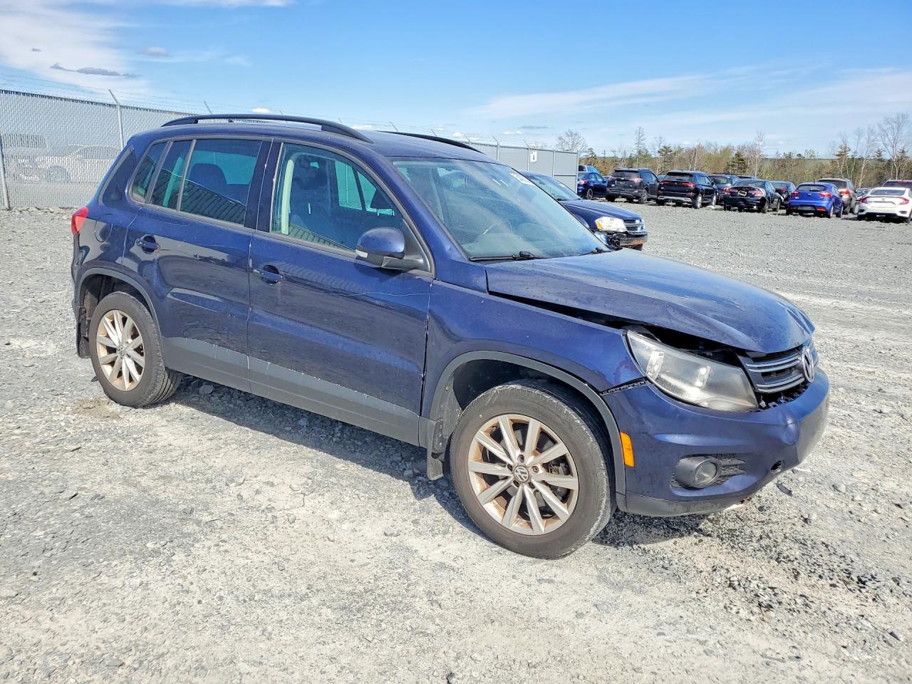 2015 Volkswagen Tiguan S Blue vin: WVGJV7AX2FW113413