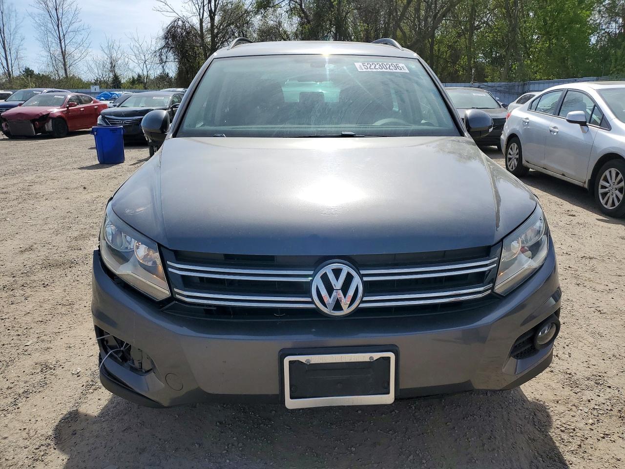 2015 Volkswagen Tiguan S Gray vin: WVGJV7AX2FW578063