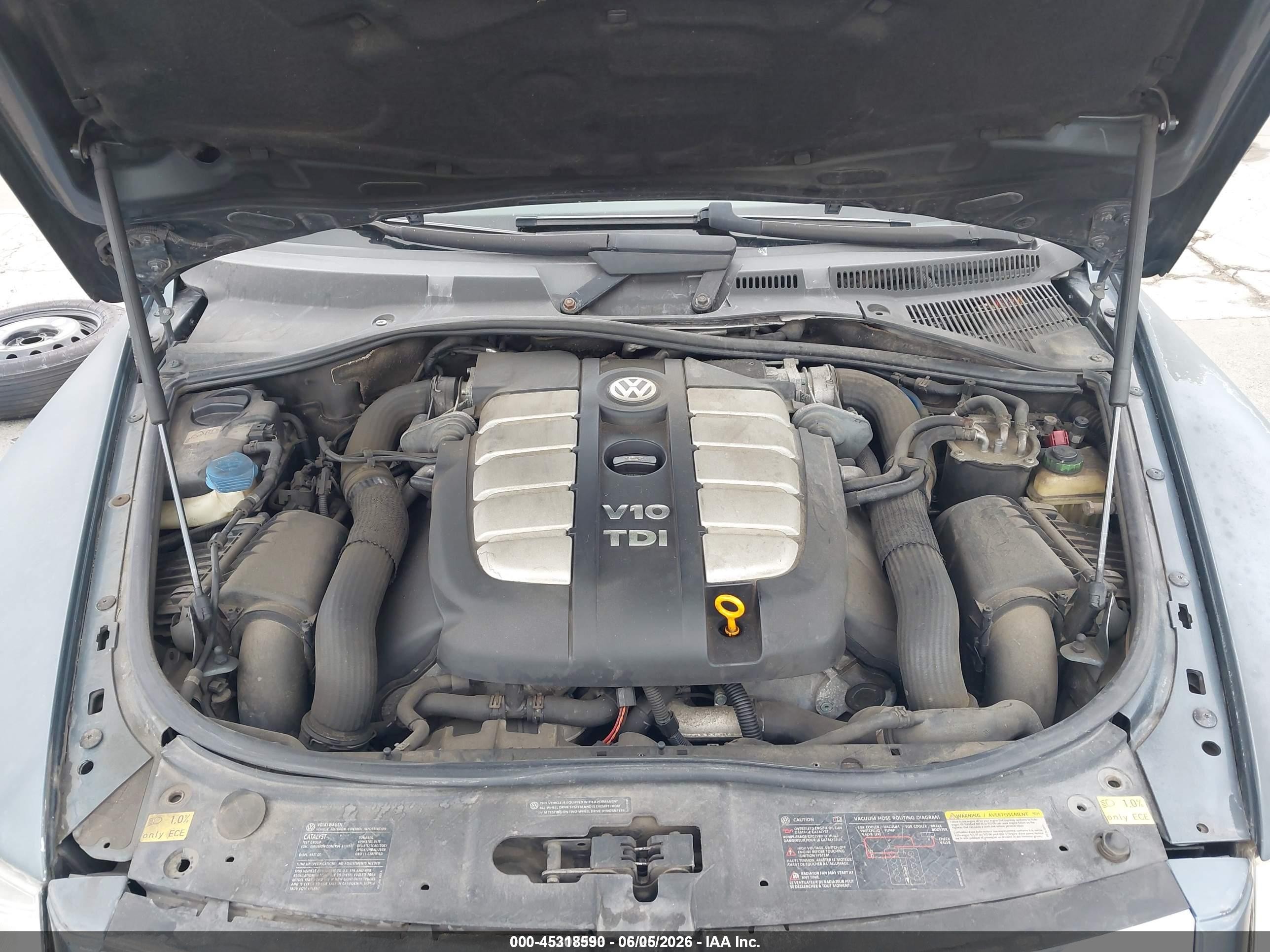 2006 Volkswagen Touareg V10 Tdi Gray vin: WVGPT77L06D057651