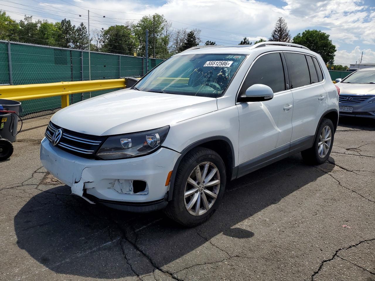 2017 Volkswagen Tiguan Wolfsburg White vin: WVGRV7AX7HK016737