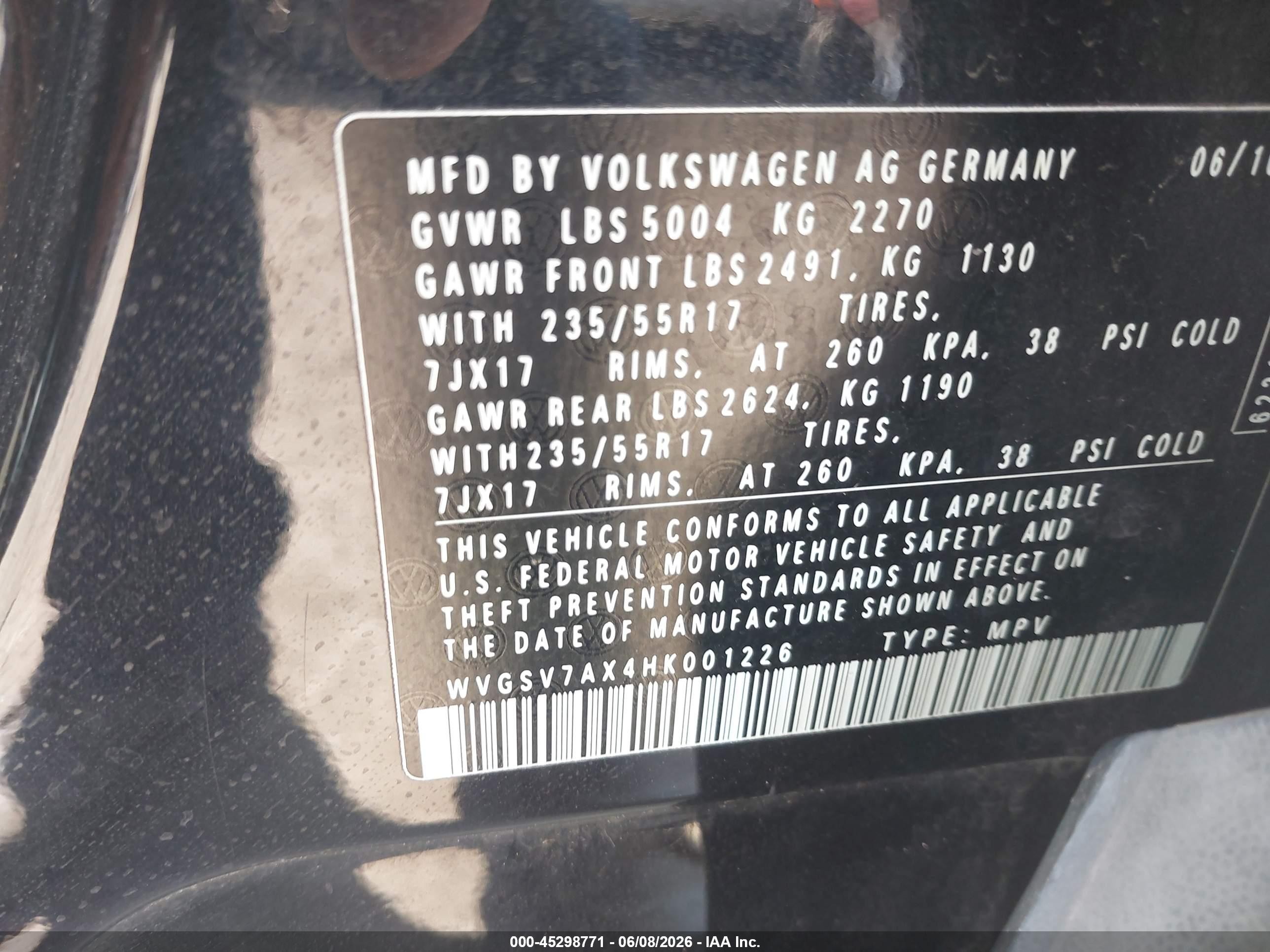 2017 Volkswagen Tiguan 2.0t Wolfsburg Edition Черный vin: WVGSV7AX4HK001226