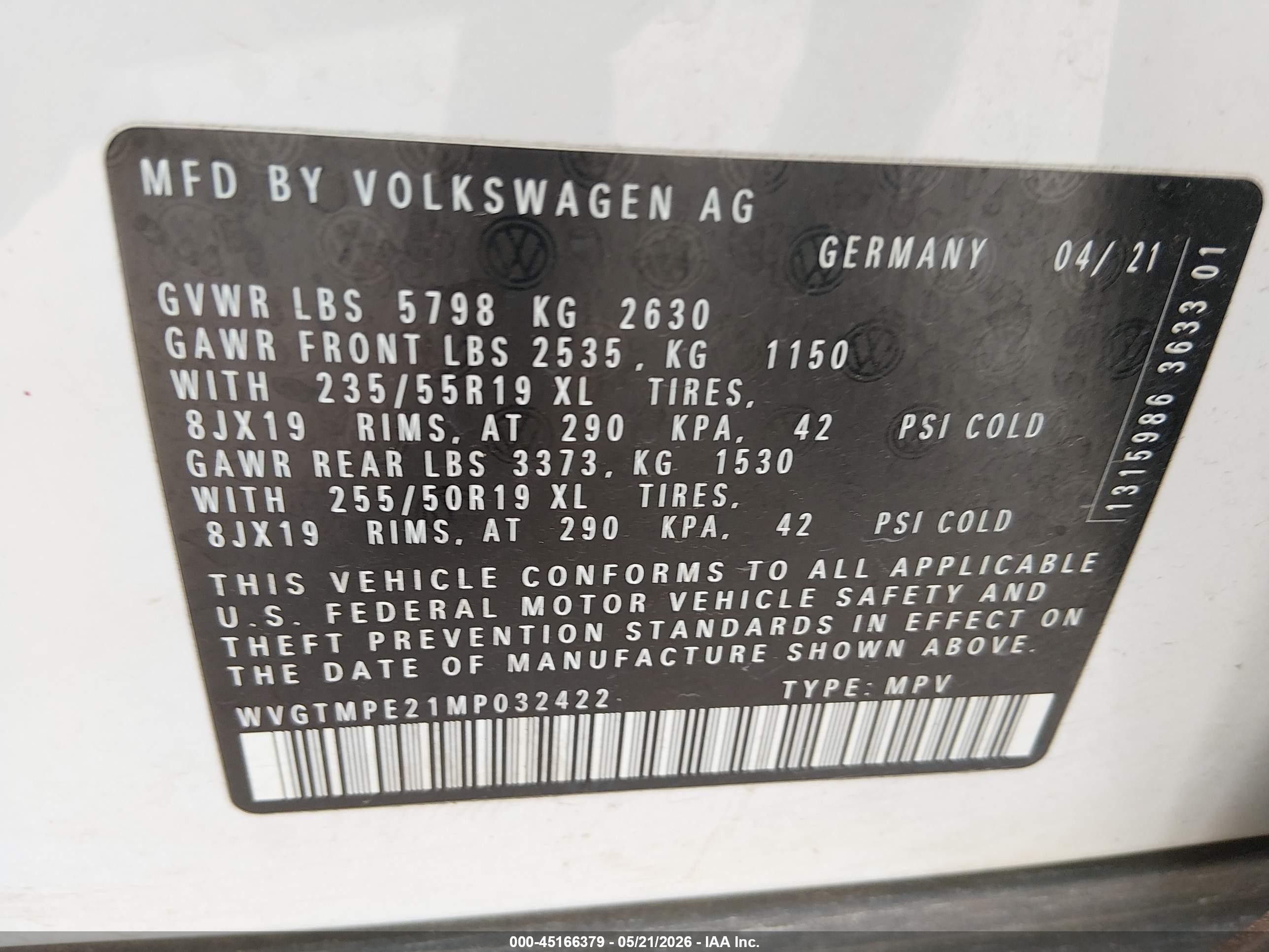 2021 Volkswagen Id.4 Pro S Green vin: WVGTMPE21MP032422